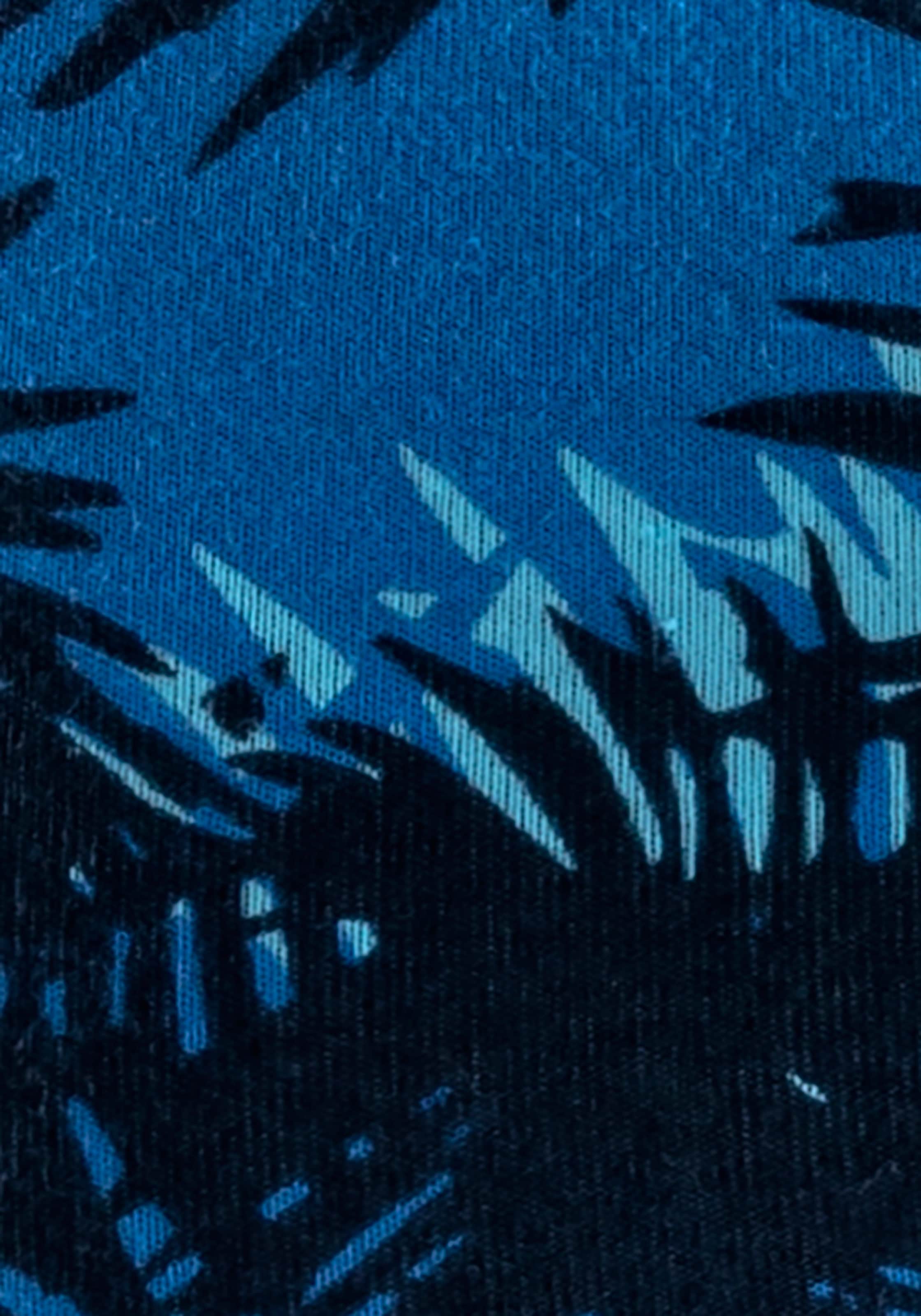 Bruno Banani Boxer »Boxershorts für Herren« Packung, 4er-Pack, 4 Stk. mit Palmendruck und unifarben aus Baumwollmischung