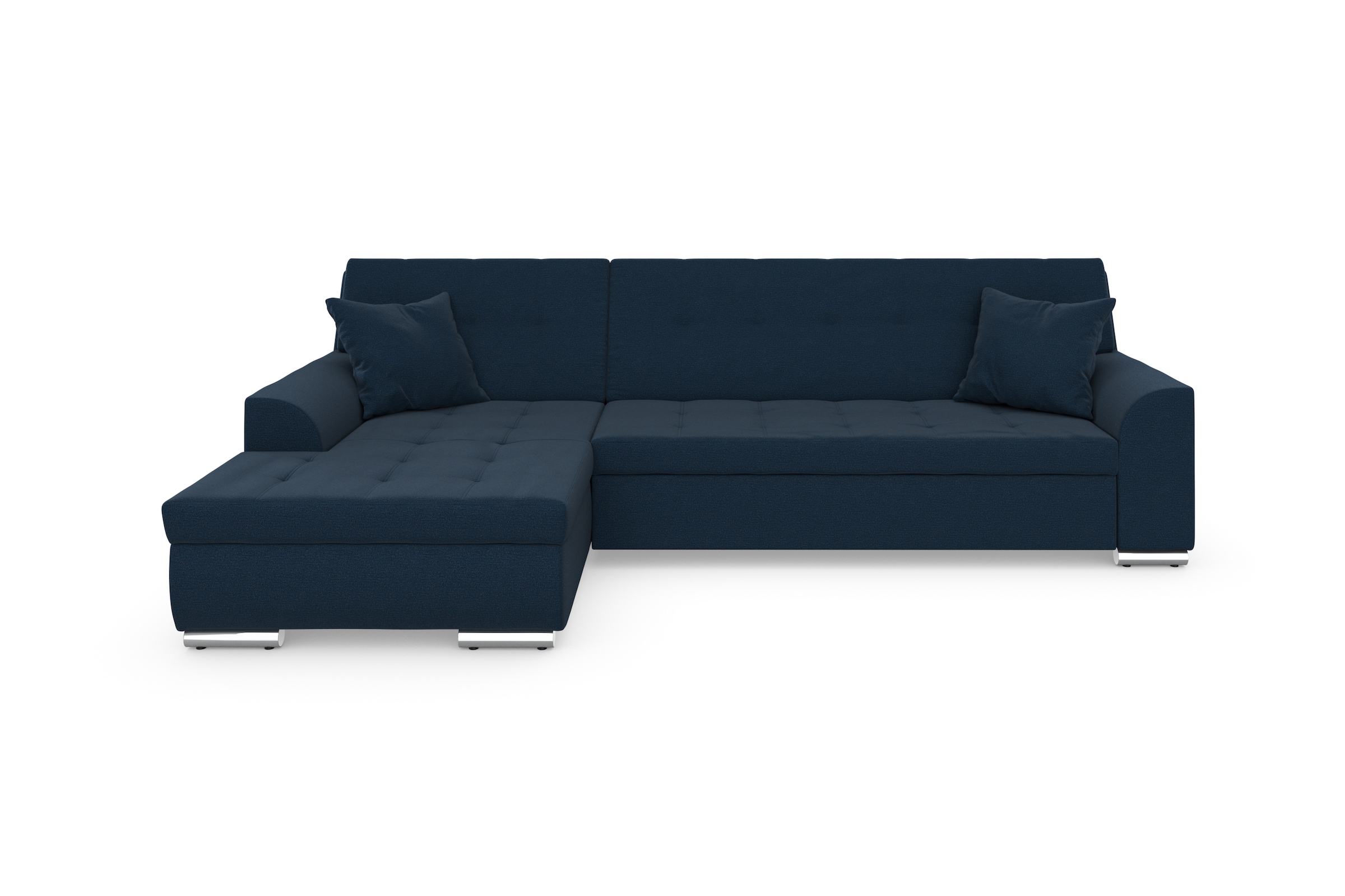 DOMO collection Ecksofa »TREVISO viele Bezüge, auch in Cord, L-Form, 267x178 cm« wahlw. mit Bettfunktion, inkl. Zierkissen, Unser Dauertiefpreis