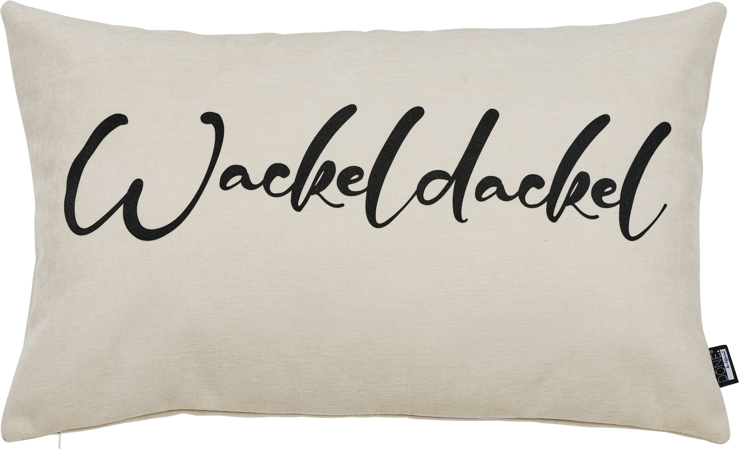 Image of done. Dekokissen "WACKELDACKEL" Extra weiche Haptik