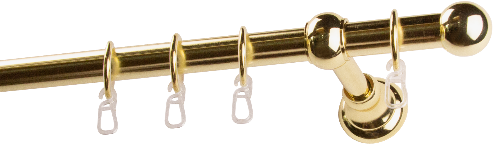 GARESA Gardinenstange »ANDREA«, 1 läufig-läufig, Wunschmasslänge, Vorhanggarnitur, verlängerbar, Endknopf Kugel kurz, mit Ringen
