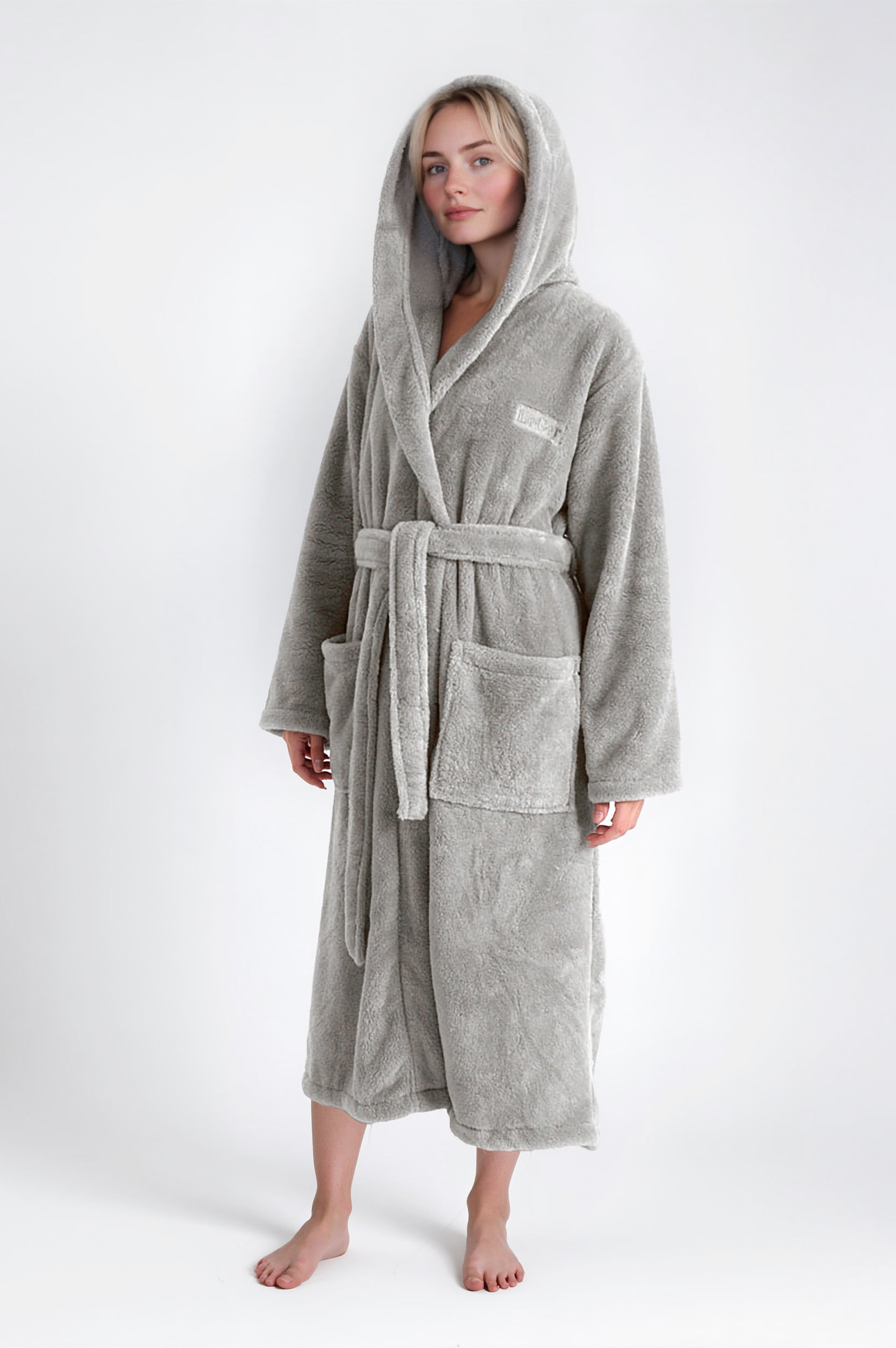 LeGer Home by Lena Gercke Peignoir de bain unisexe »Lovina, ideal für Sauna & Spa, Hotelbademantel, Morgenmantel« 1 cuis kuschelig weicher Fleece, plüsch, für Damen und Herren, XS-3XL