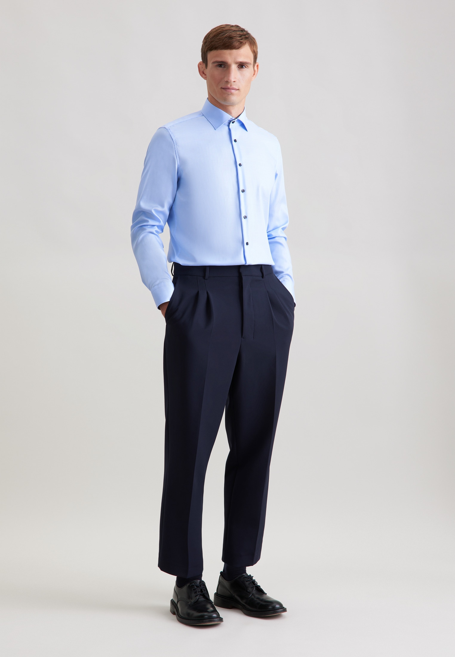 seidensticker Businesshemd »Schwarze Rose« Slim 1/1 Kentkragen Uni