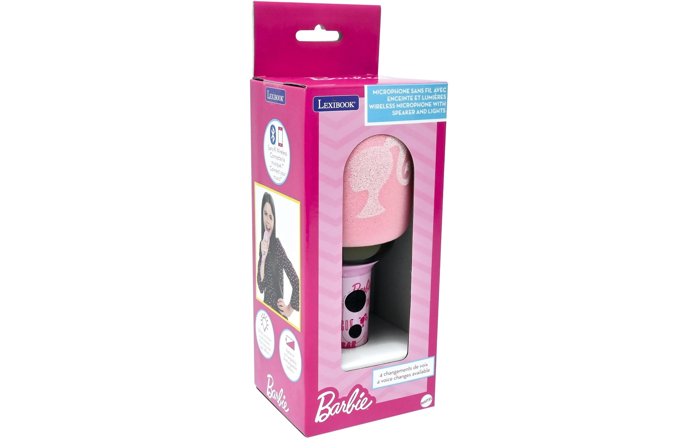 Lexibook® Mikrofon »Karaoke Bluetooth-/Wireless-Mikrofon Barbie«