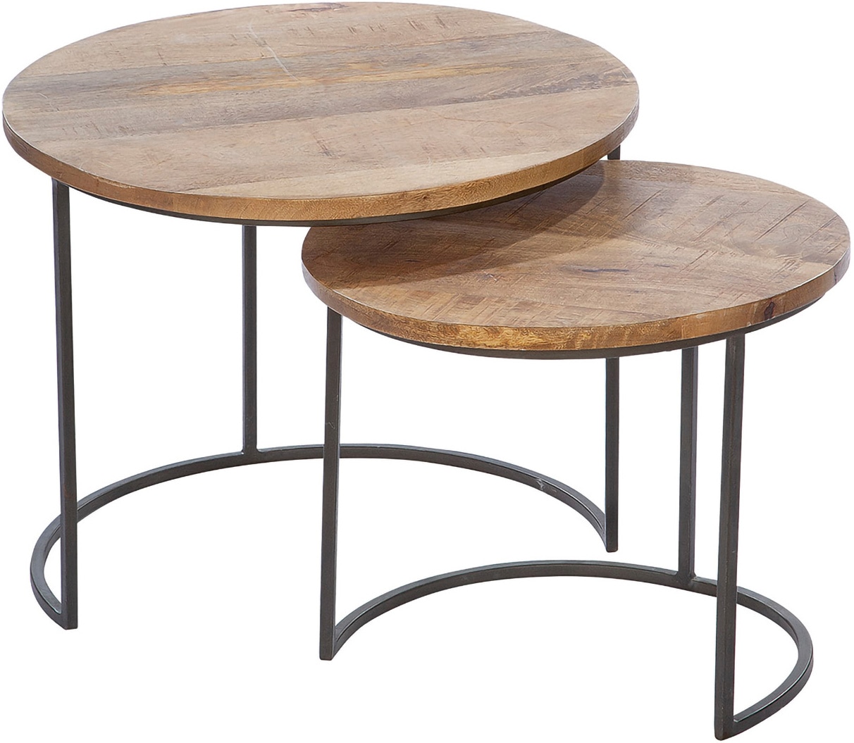 Image of GILDE Beistelltisch "2er Set Beistelltisch rund Camara" 2 Stk. tlg. Wohnzimmertisch, Beistellmöbel, Couchtisch, Dekotisch, Tischplatte