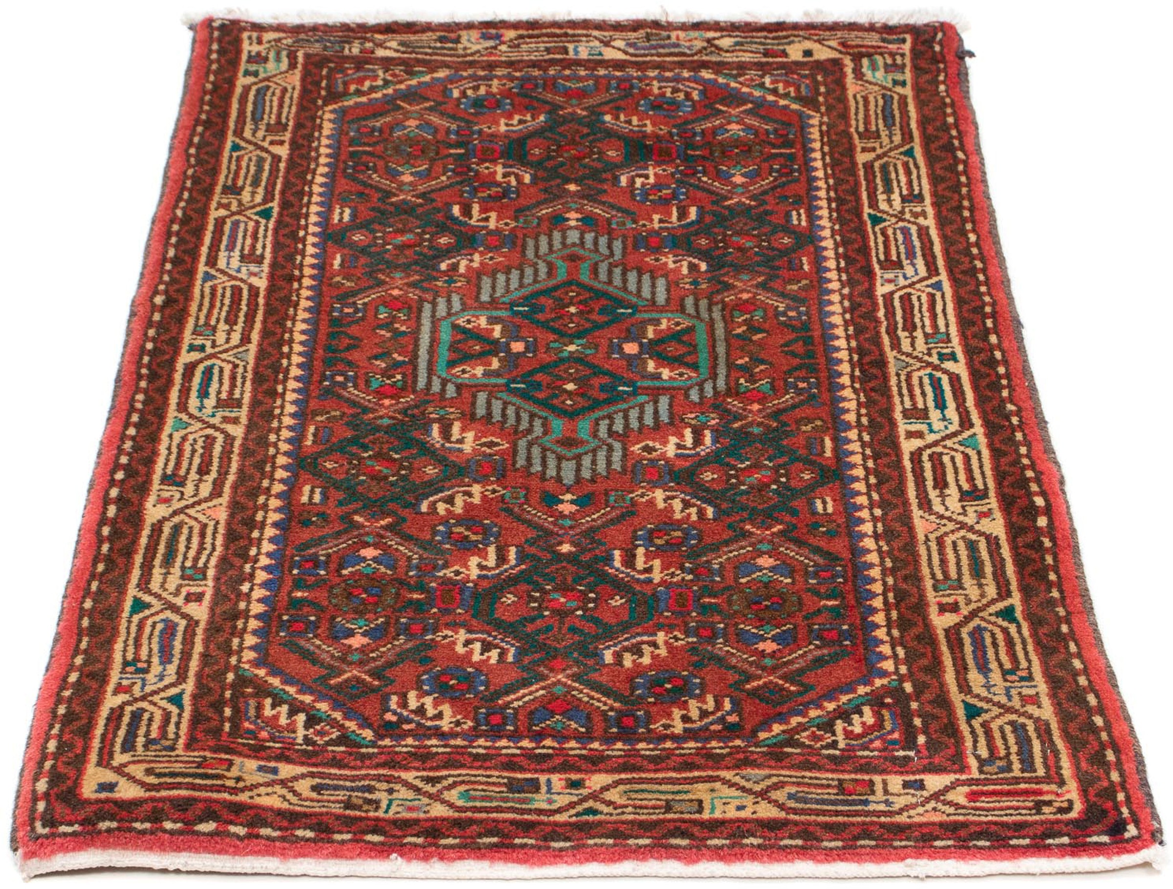 Image of morgenland Orientteppich »Perser - Nomadic - 96 x 63 cm - dunkelrot«, rechteckig, 10 mm Höhe, Wohnzimmer, Handgeknüpft, Einzelstück mit Zertifikat bei Ackermann Versand Schweiz
