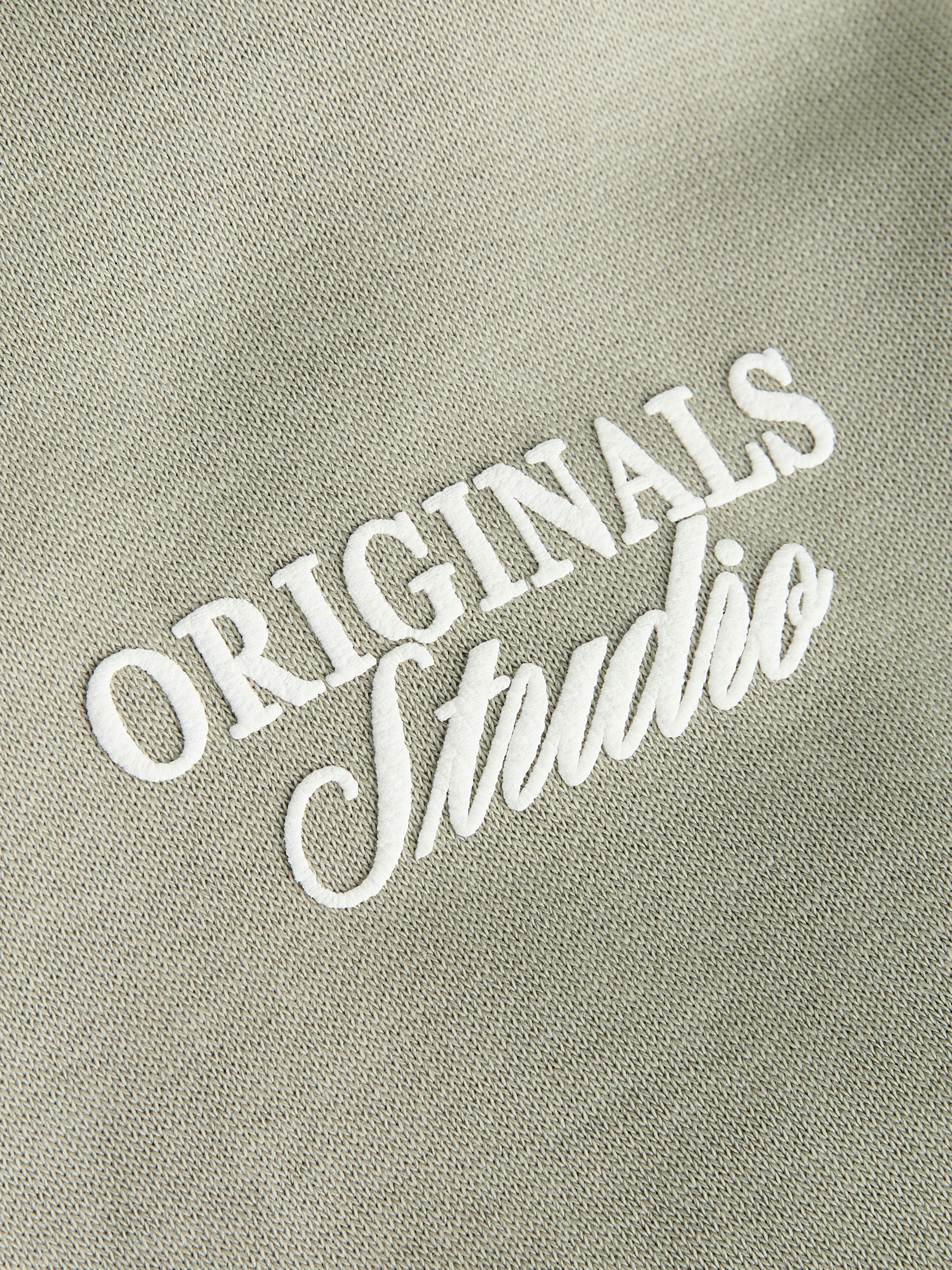 Jack & Jones Junior Kapuzensweatshirt »JORNORREBRO TYPO BACK SWEAT HOOD SN JNR«, Baumwollmischung, relaxed fit, Langarm
