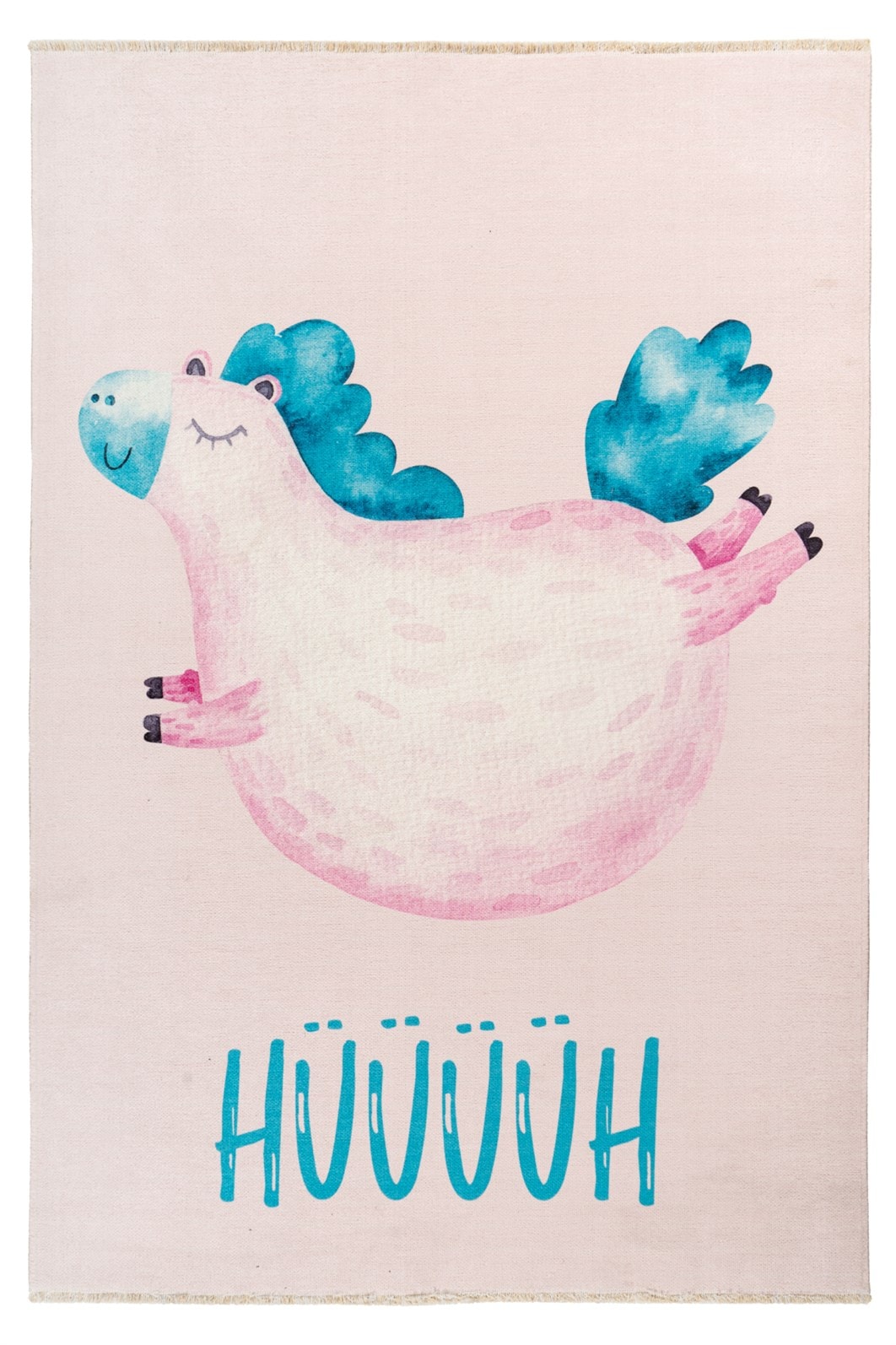 Image of Kayoom Kinderteppich "Joanna 625" rechteckig 9 mm Höhe Kurzflor, Modernes Muster, Deko, Wolle, Pferd