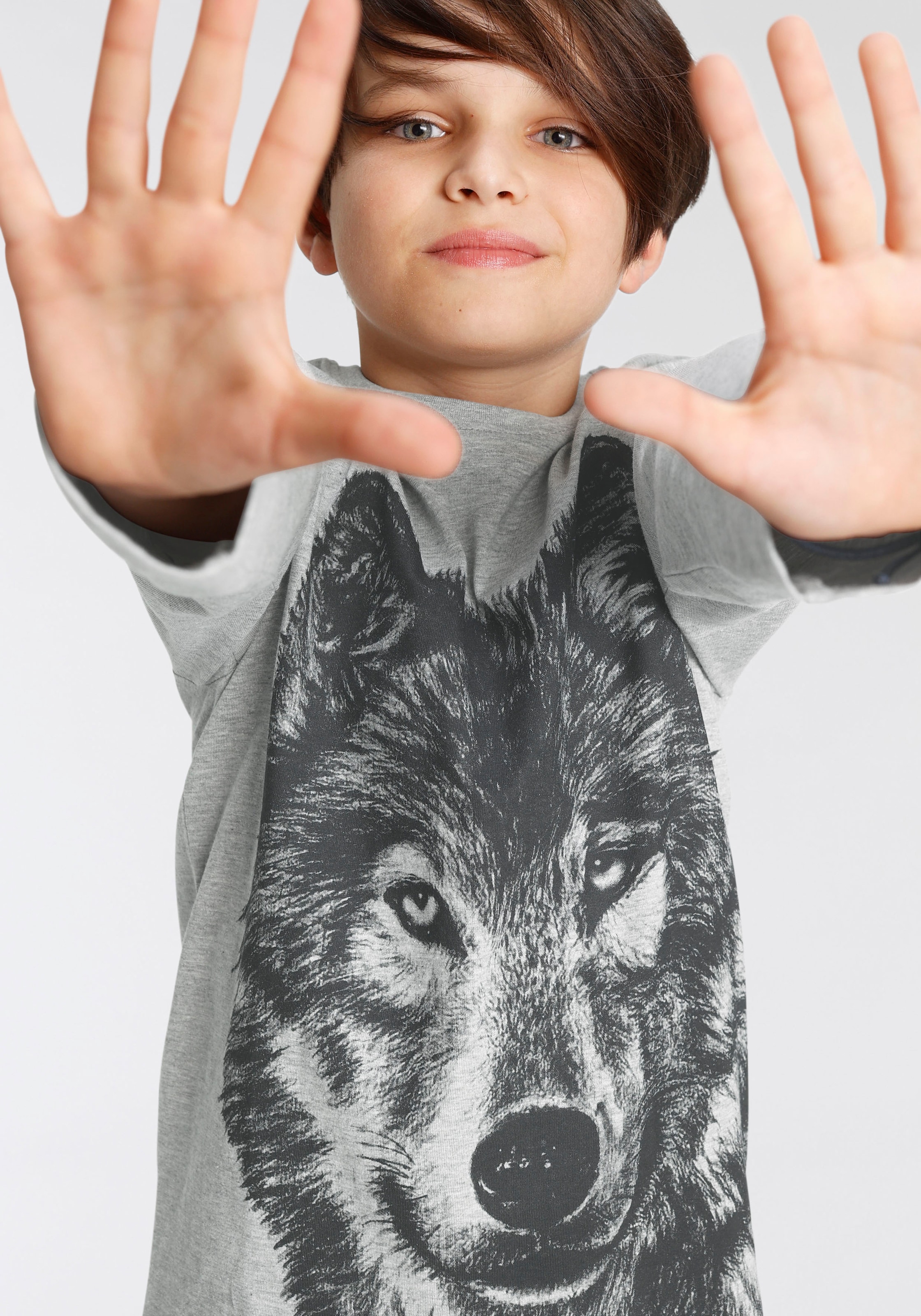 Langarmshirt KIDSWORLD bestellen versandkostenfrei »Wolf« Trendige