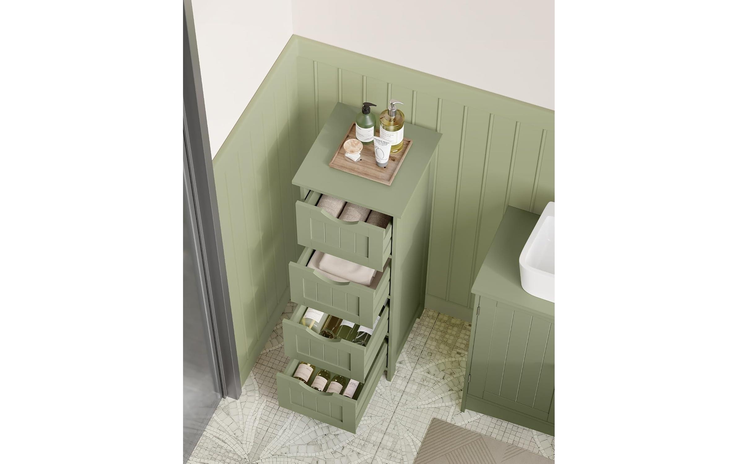 VASAGLE Commode »Landhausstil 30 x 82 cm«