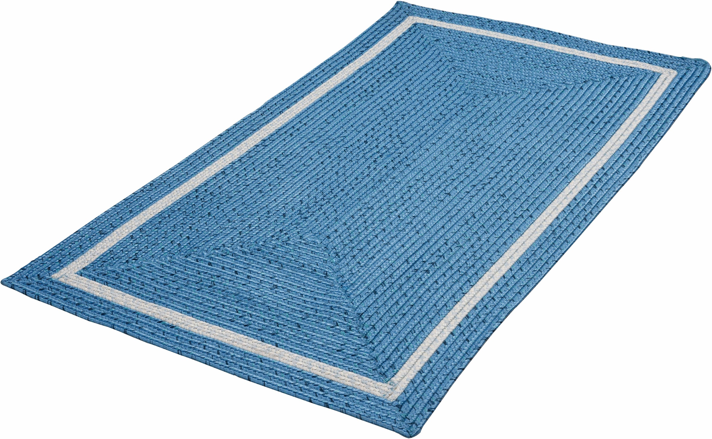 Image of Gino Falcone Läufer »Benito«, rechteckig, 6 mm Höhe, Teppich-Läufer, Flachgewebe, Uni Farben, mit Bordüre, In- und Outdoor geeignet, ideal im Flur & Schlafzimmer bei Ackermann Versand Schweiz