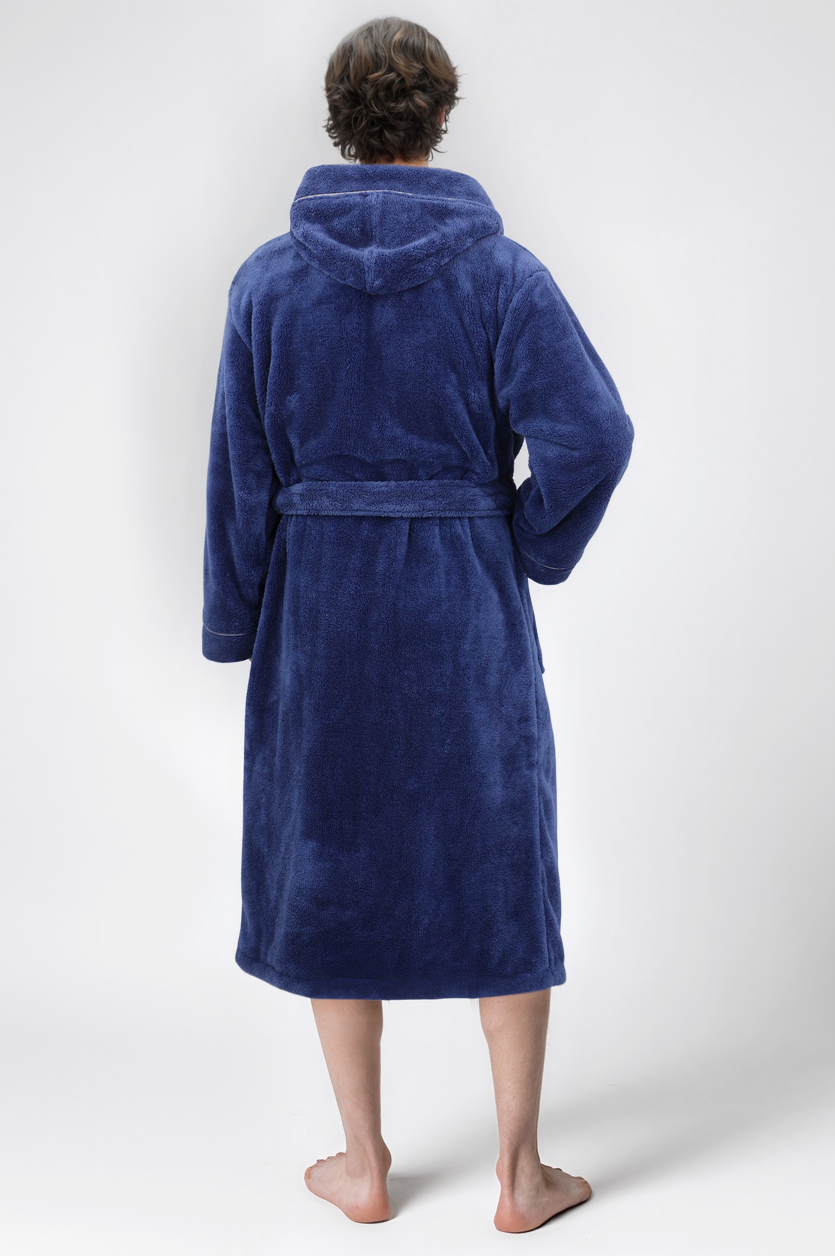 my home Unisex-Bademantel »Lillou, ideal für Sauna & Spa, Hotelbademantel, Morgenmantel«, (1 St.), kuschelig weicher Fleece, plüsch, für Damen und Herren, XS-3XL