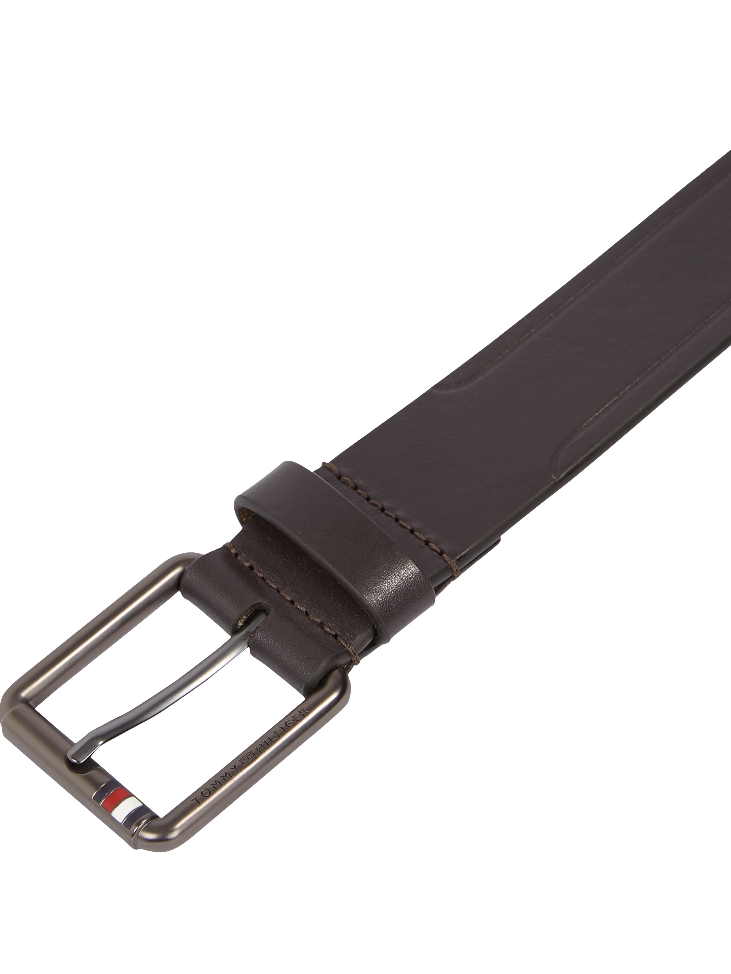 Tommy Hilfiger Ledergürtel »CASUAL 3.5«, mit Metall-Label an der Schliesse