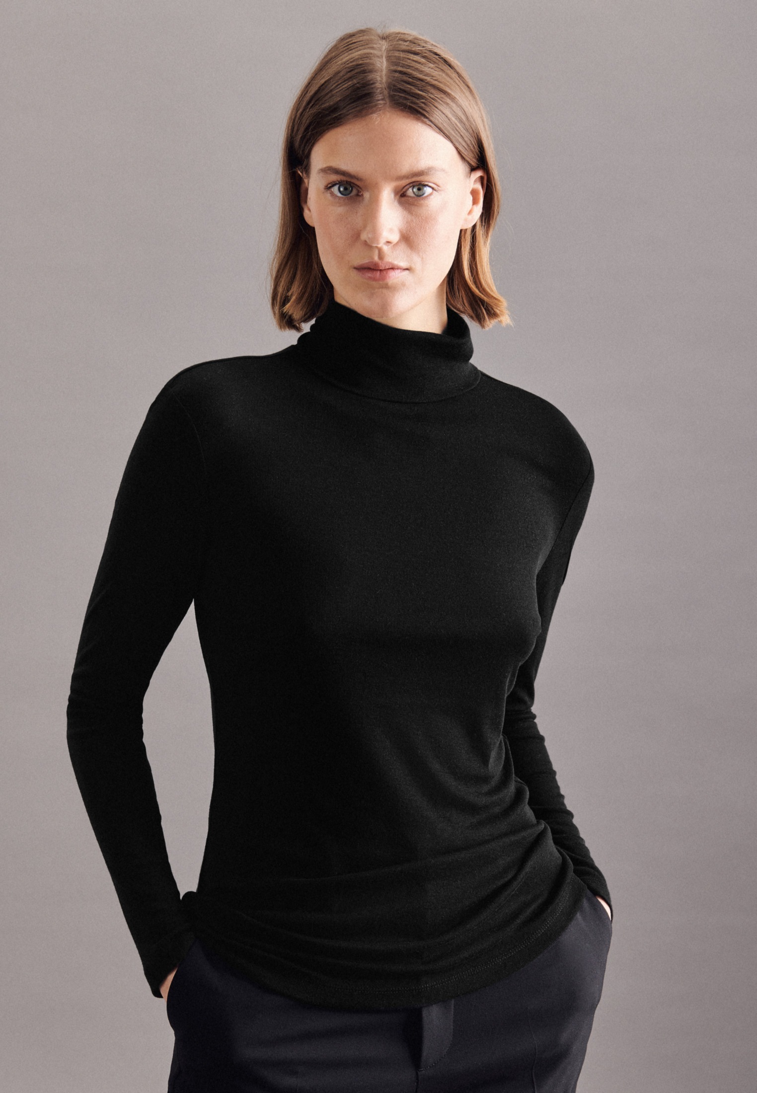 Image of seidensticker Rollkragenpullover »Schwarze Rose«, Langarm Rollkragen Uni bei Ackermann Versand Schweiz