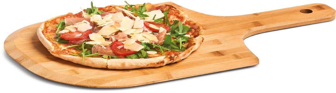 Zeller Present Pizzaschneidebrett »Bamboo« zum Servieren von Pizza