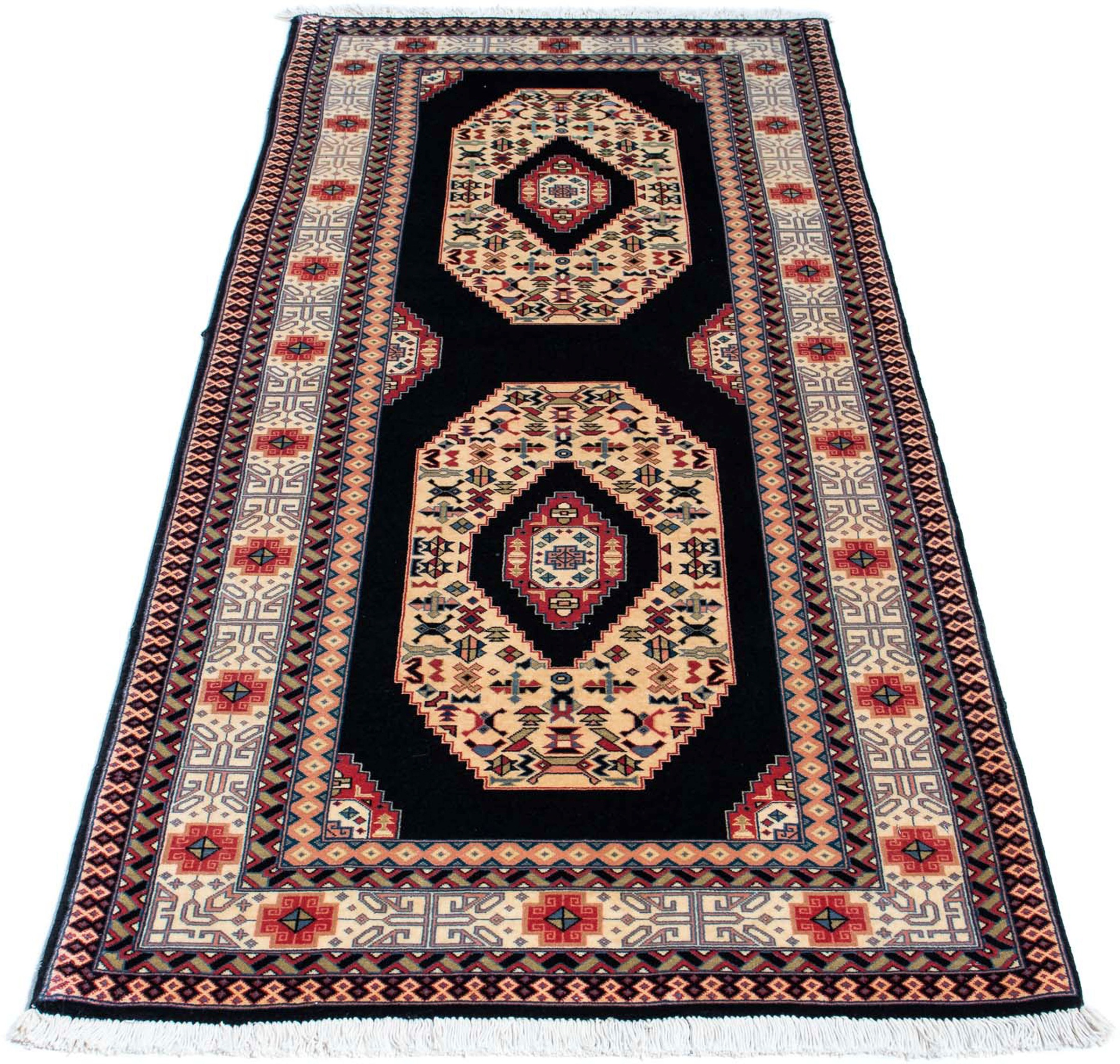 Image of morgenland Orientteppich »Perser - Täbriz - Royal - 188 x 74 cm - dunkelblau«, rechteckig, 7 mm Höhe, Wohnzimmer, Handgeknüpft, Einzelstück mit Zertifikat bei Ackermann Versand Schweiz
