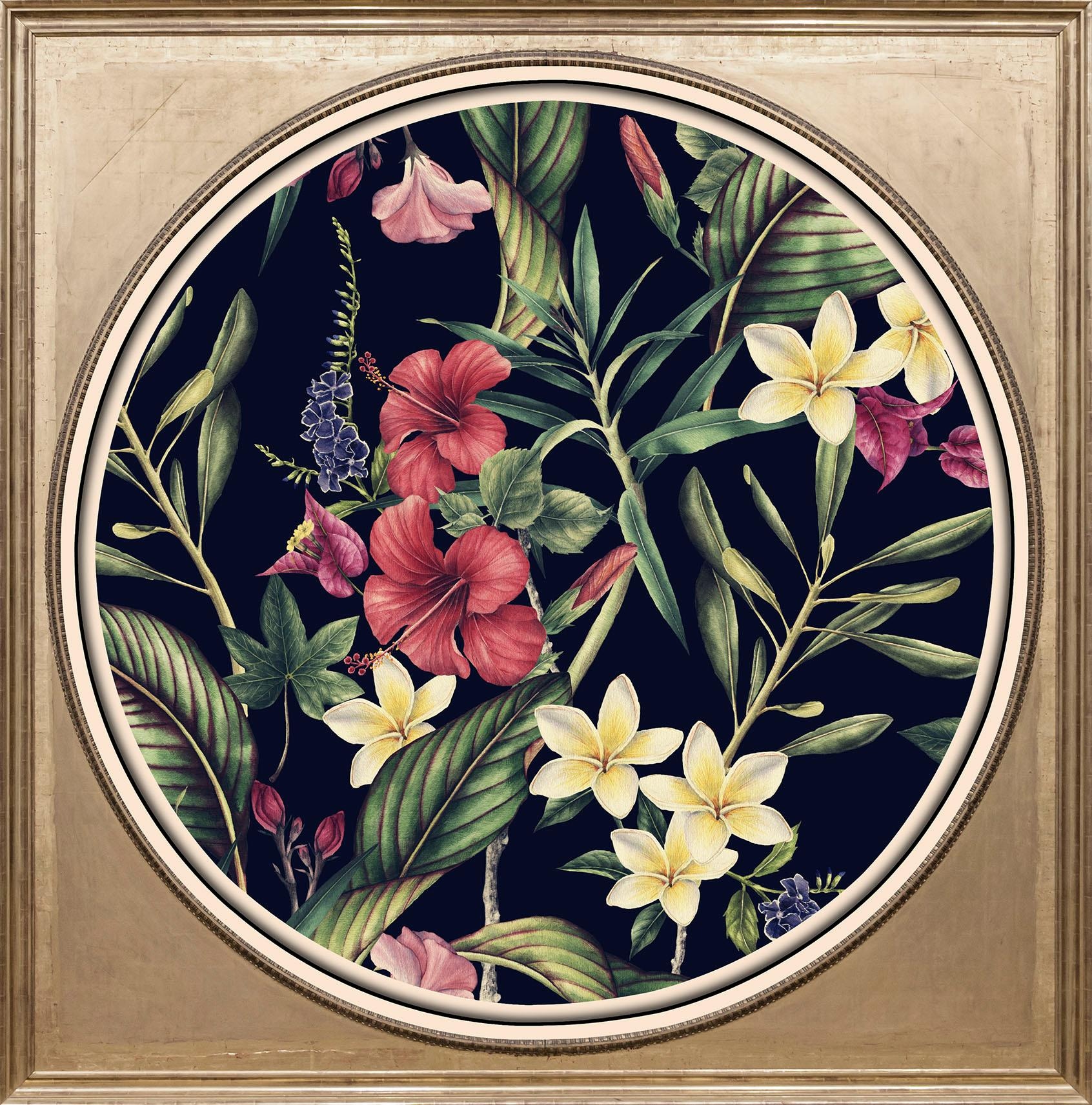 Image of queence Acrylglasbild "Tropische Pflanzen II" Blumen Blumenbilder Gemälde Kunst Pflanzen Pflanzenbilder Fine Art-Print in Galeriequalität