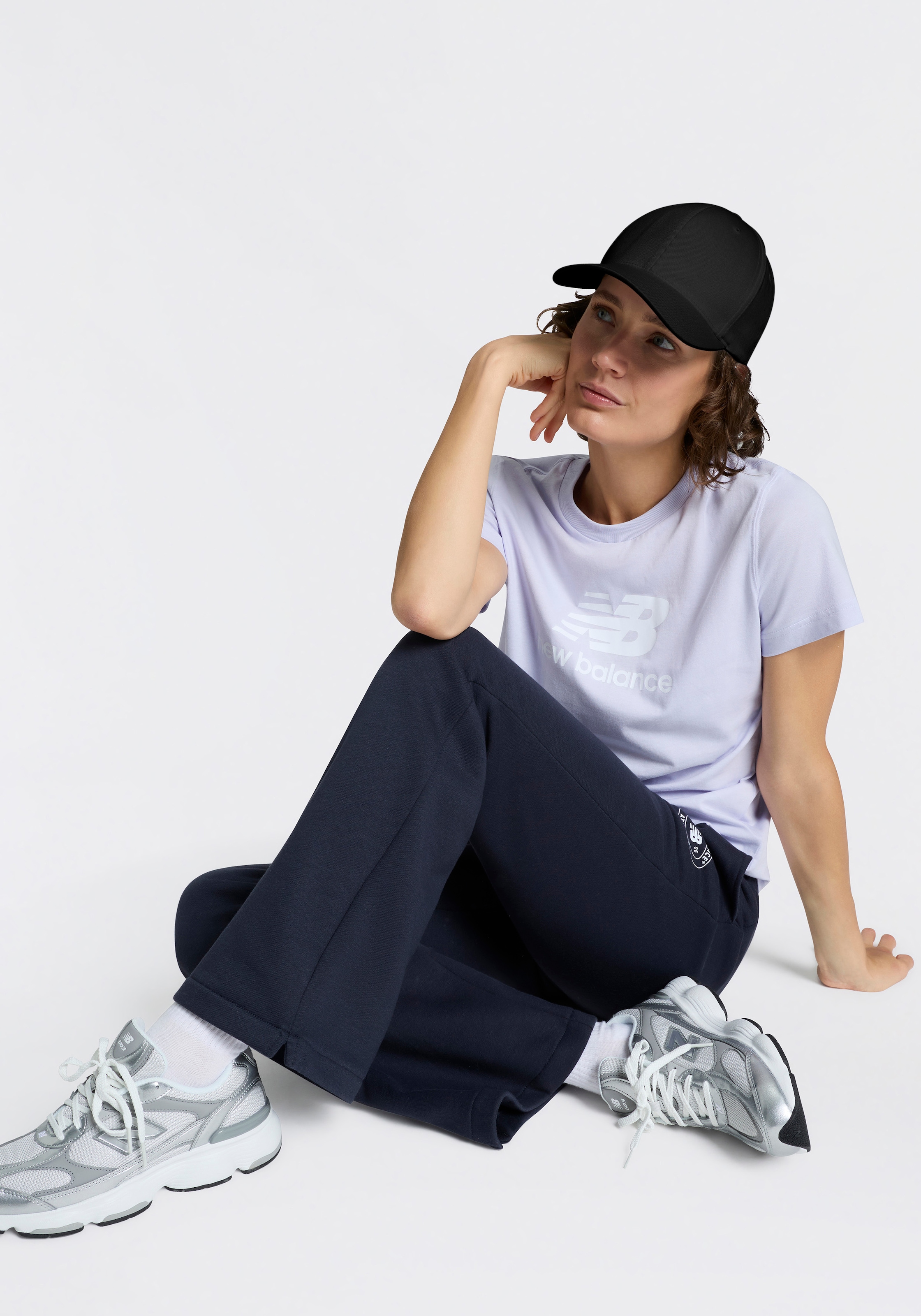 New Balance Baseball Cap »6 PANEL FLYING NB STACKED LOGO HAT« aus Baumwolle, leicht, für Erwachsene