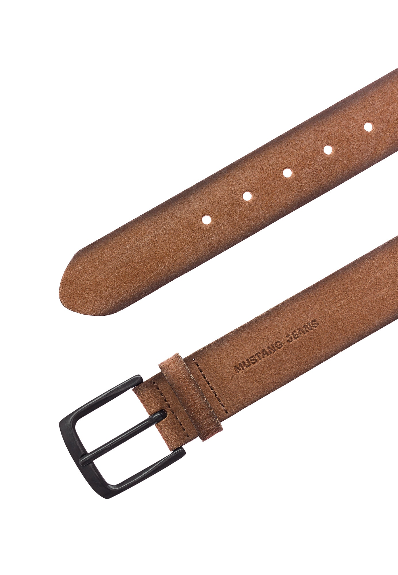MUSTANG Ceinture en cuir Vollrindleder in Antik-Optik, Dornschnalle, 4 cm breit