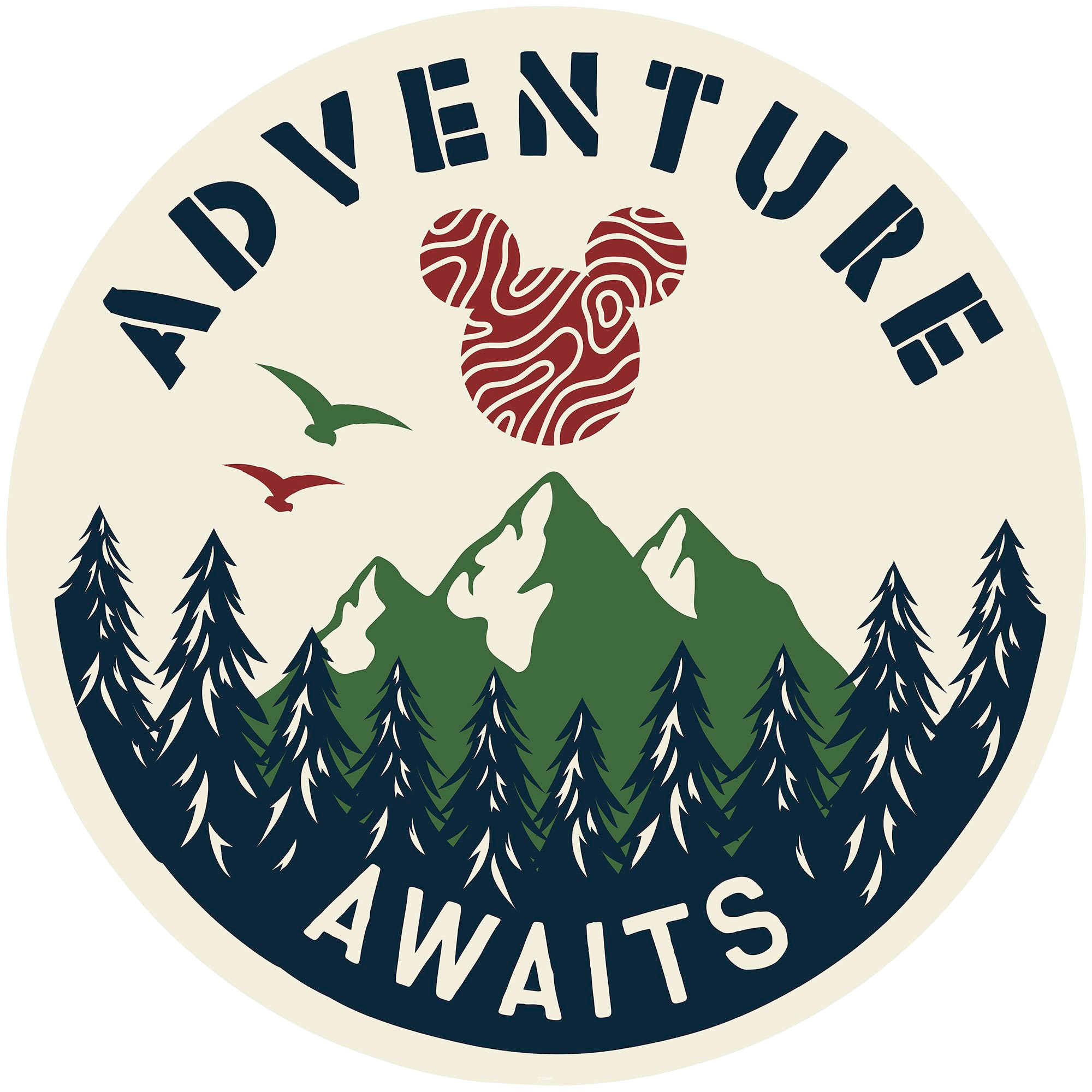 Image of Komar Fototapete »Mickey Adventure«, bedruckt-Comic-Retro-mehrfarbig, BxH: 128x128 cm, selbstklebend bei Ackermann Versand Schweiz