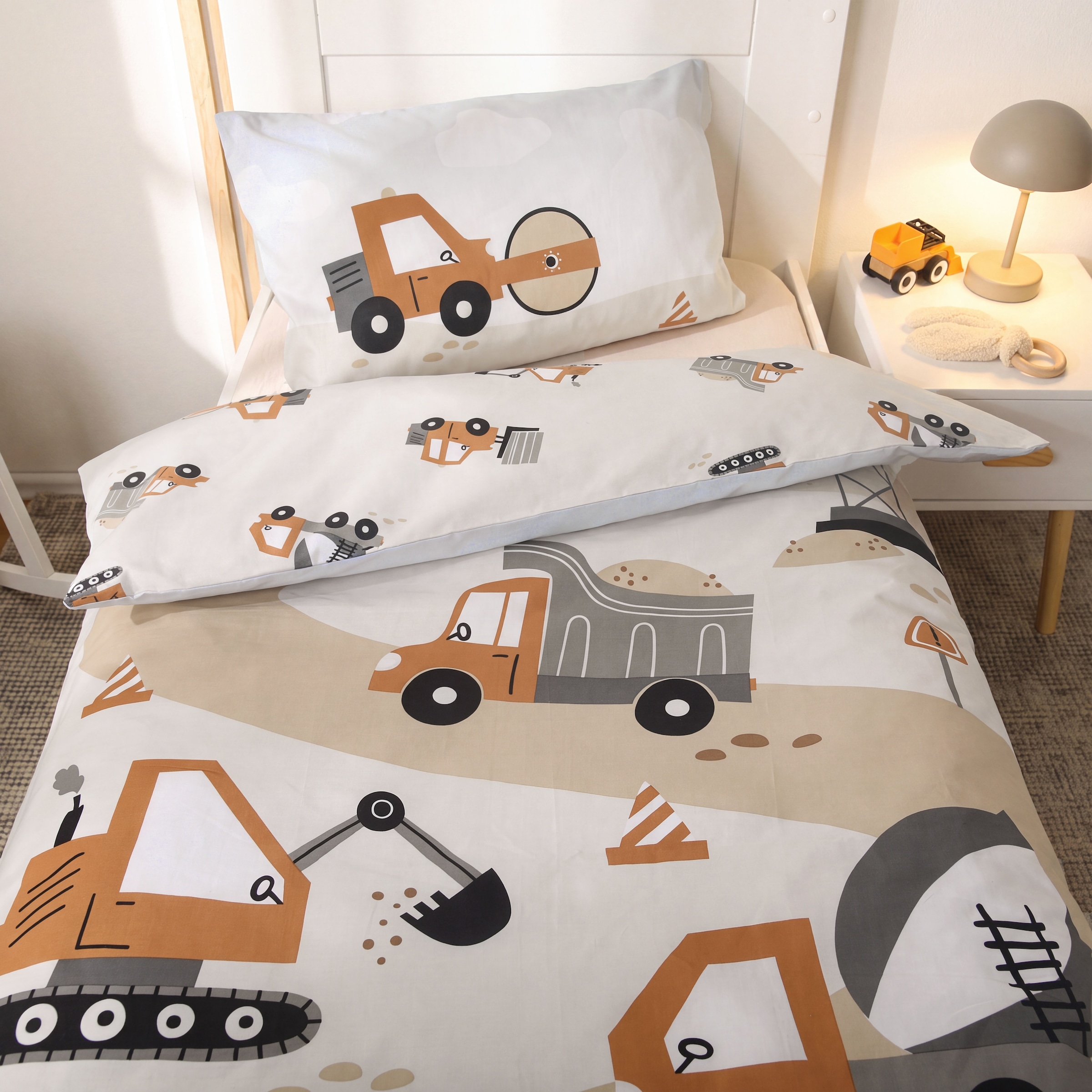Baby Best Linge de lit pour bébé »Baustelle« 2 Wendebettwäsche