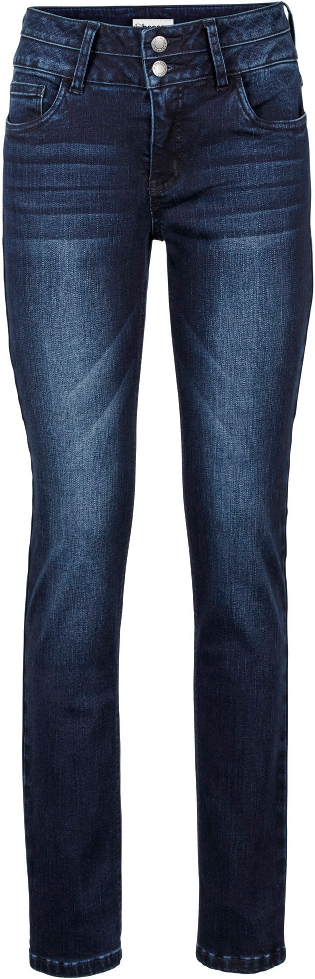 bonprix Push-up-Jeans Five-Pocket Style, leichte used Optik, hoher elastischer Anteil