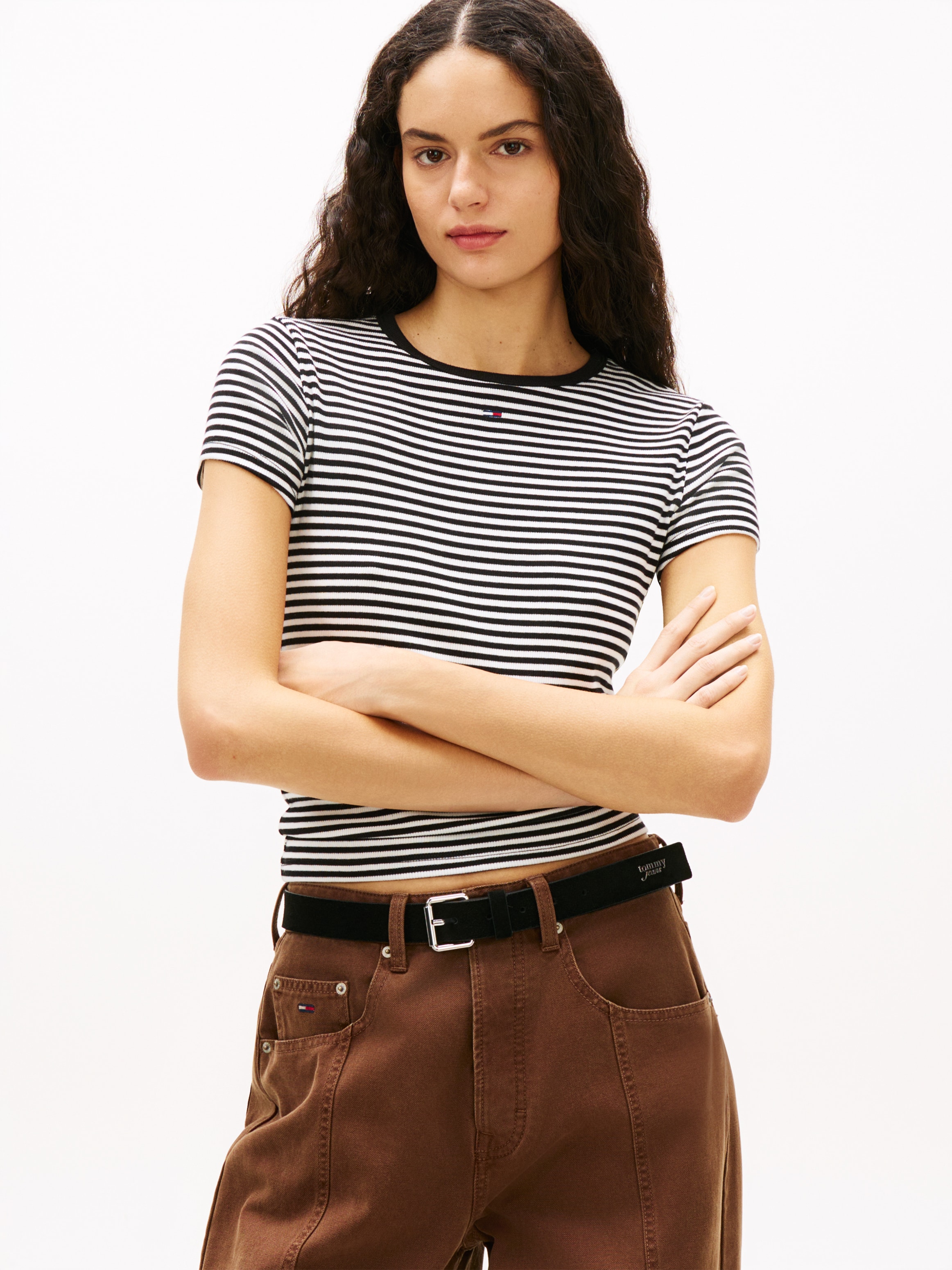 Tommy Jeans T-shirt à manches courtes »TJW 2PACK SLIM ESSENTIAL RIB SS« Paquet, 2er-Pack, 2 pièces mit gerippter Struktur, Rundhals