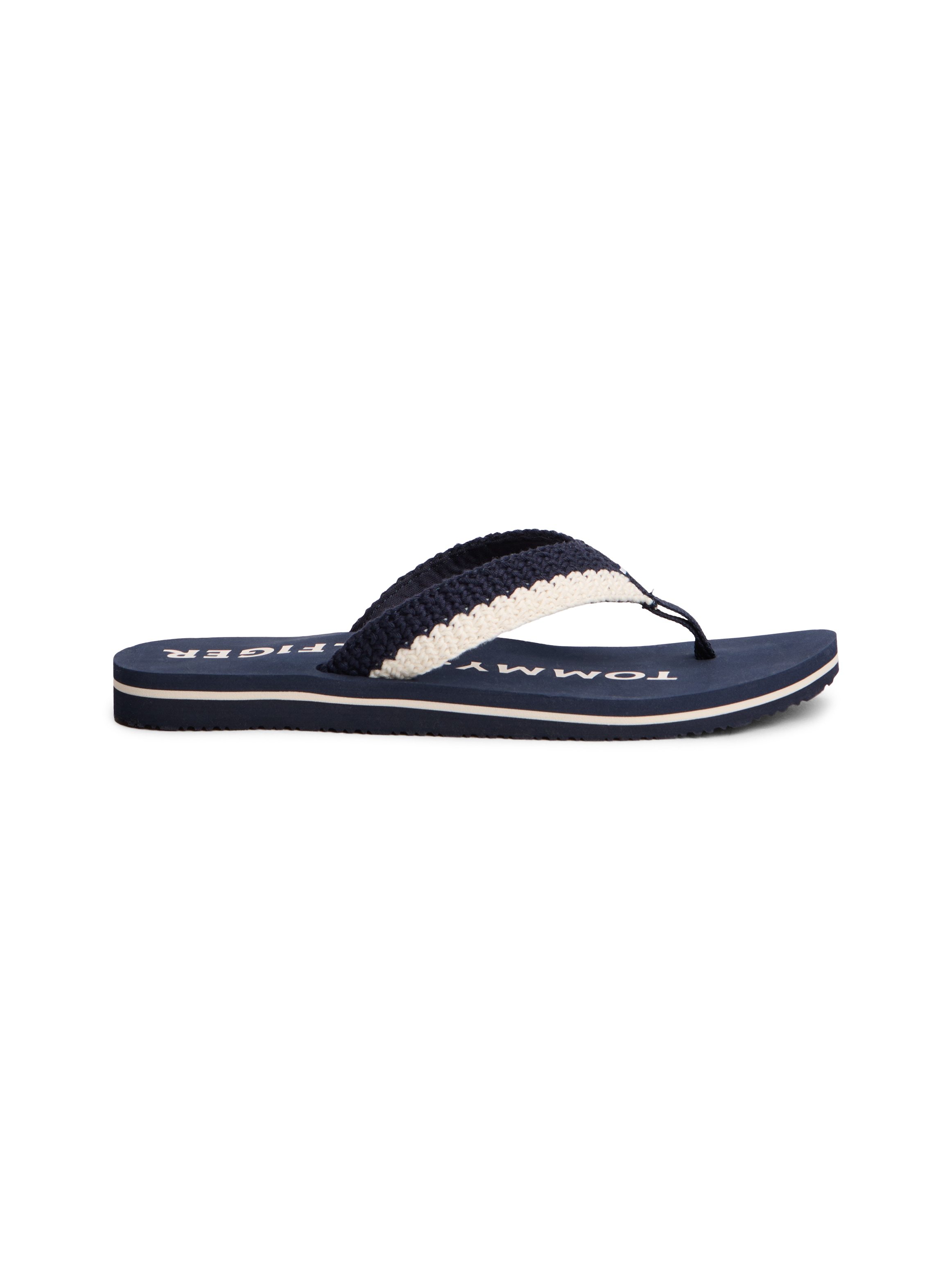 Tommy Hilfiger Séparateur d'orteils »TH CROCHET SUMMER SANDAL«  Dianette, Strandschuh in sommerlicher Häkeloptik