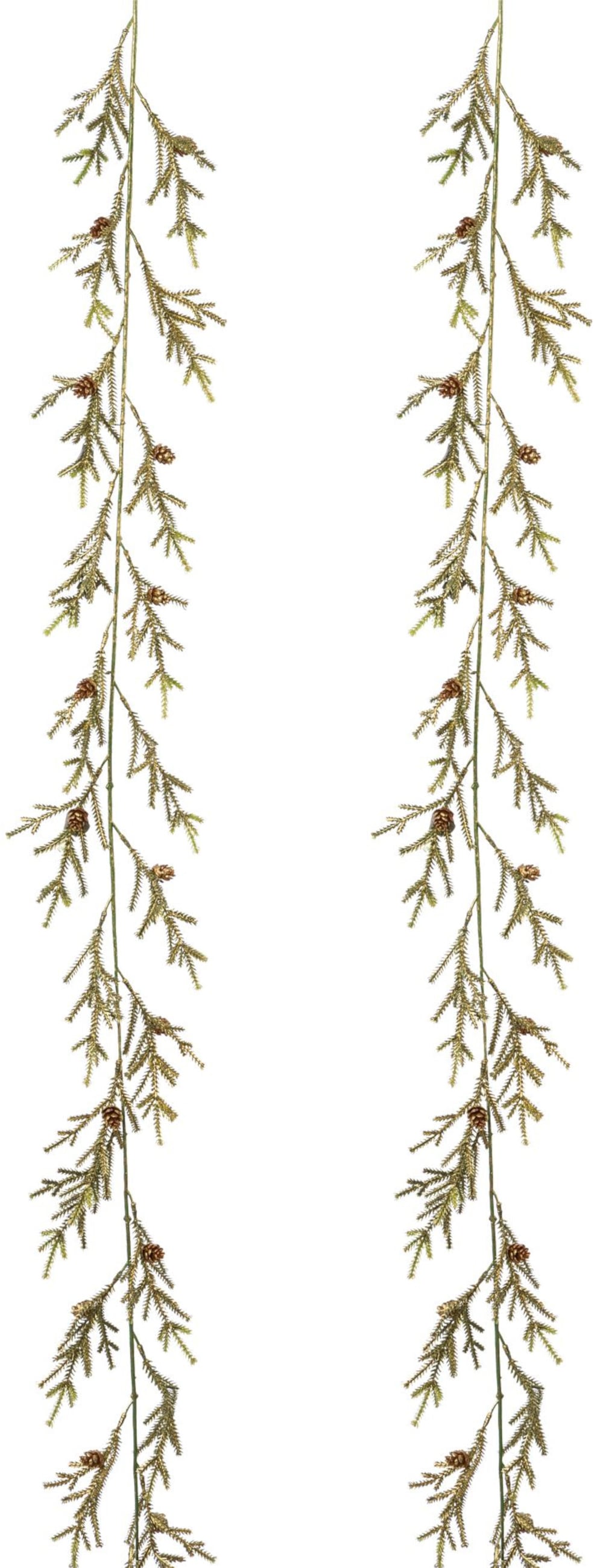 Creativ green Winterliche Kunstpflanze »Weihnachtsdeko, Weihnachtsgirlande«, Girlande mit Zapfen, Länge 170 cm, 2er-Set