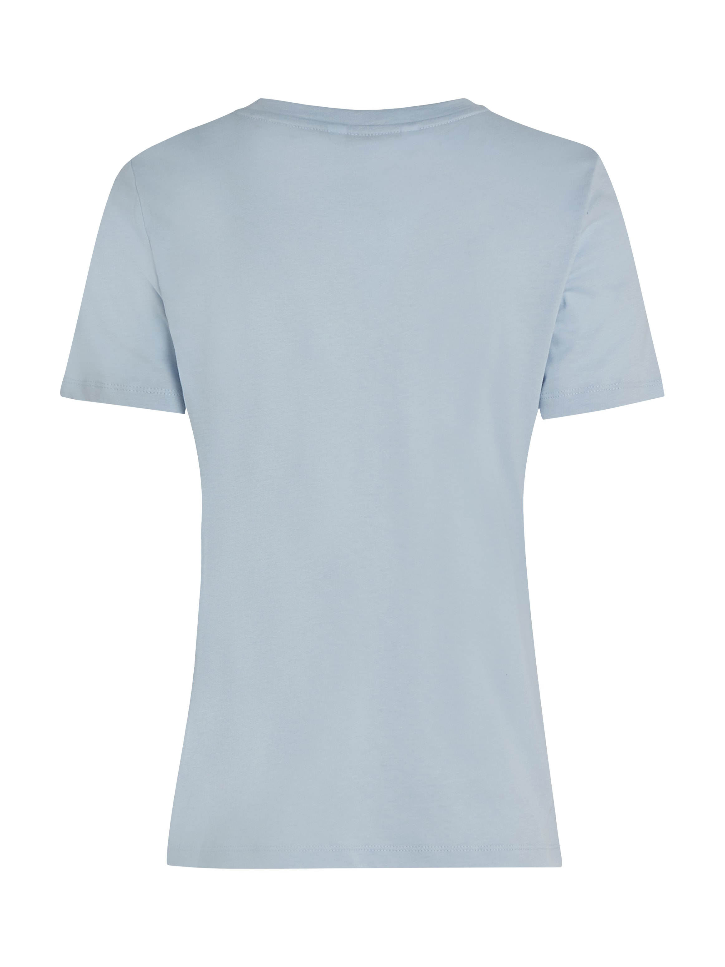 Tommy Hilfiger T-Shirt »REG CORP LOGO C-NK mit Logoschriftzug und Stickerei«, meliert, casual, regular fit, Baumwolle, Rundhals