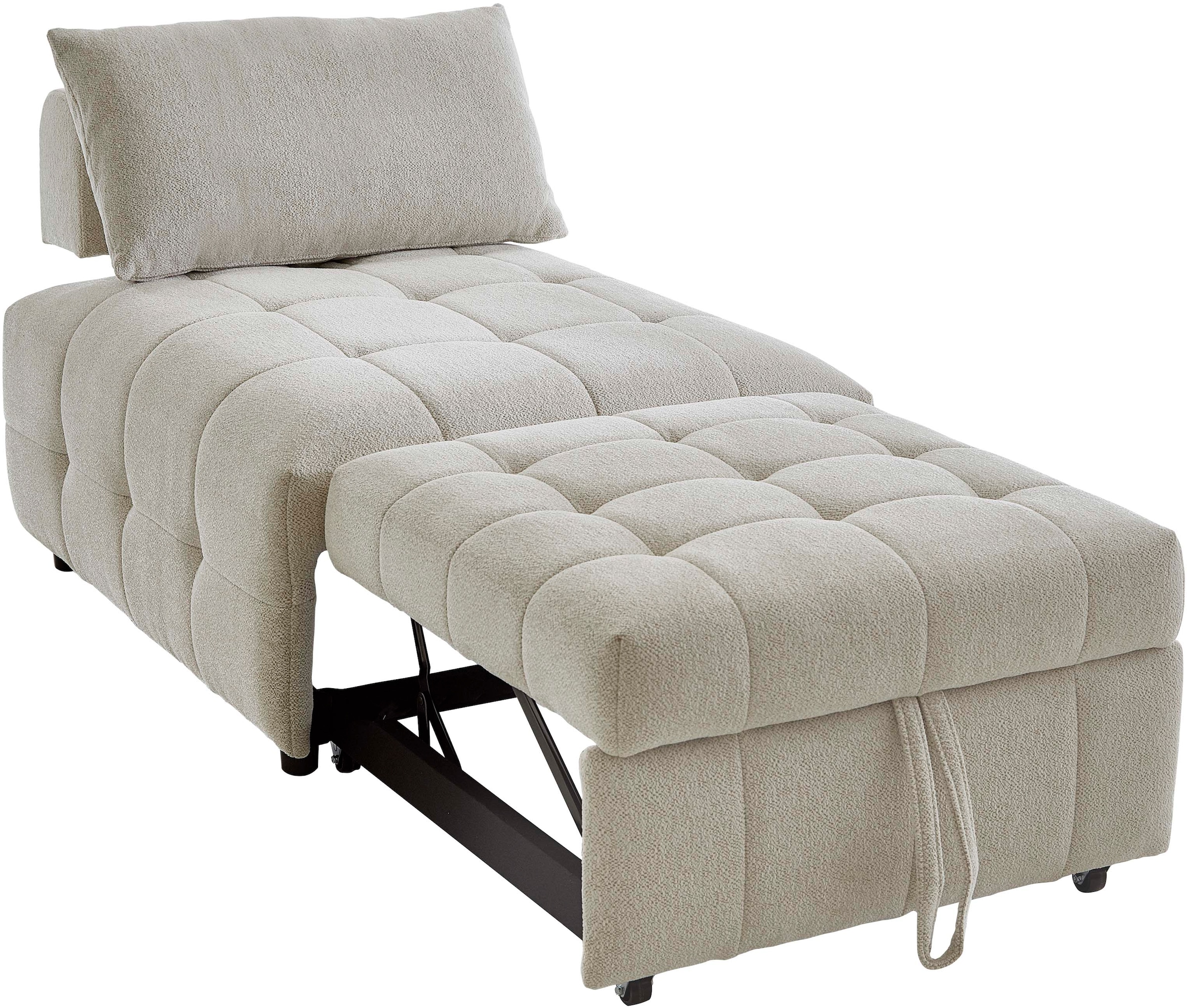 ATLANTIC home collection Sofa »Fabio«, Schlafsessel mit Sitztiefenverstellung