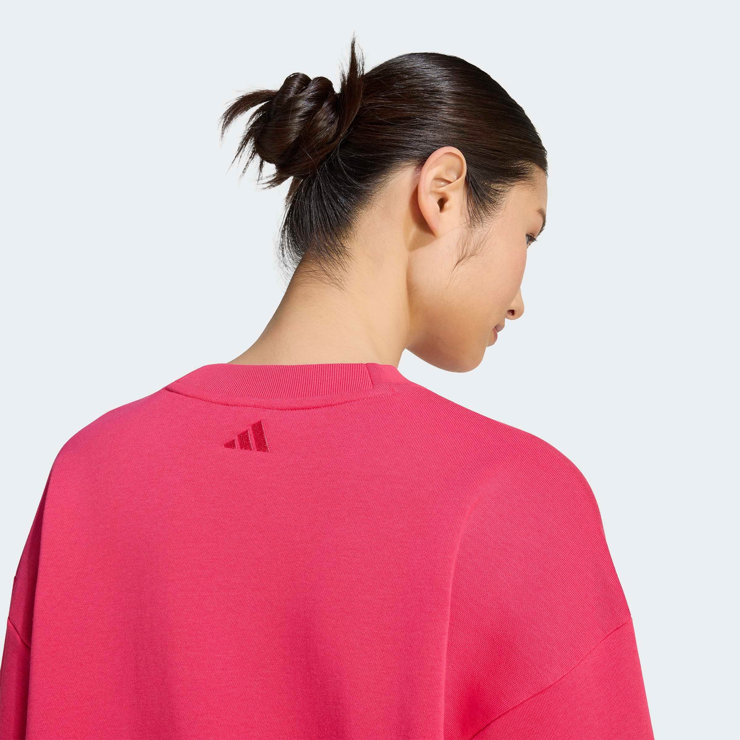 adidas Sportswear Sweatshirt »W SAT CRW«, mit V-Ausschnitt, ohne Verschluss, in normaler Länge
