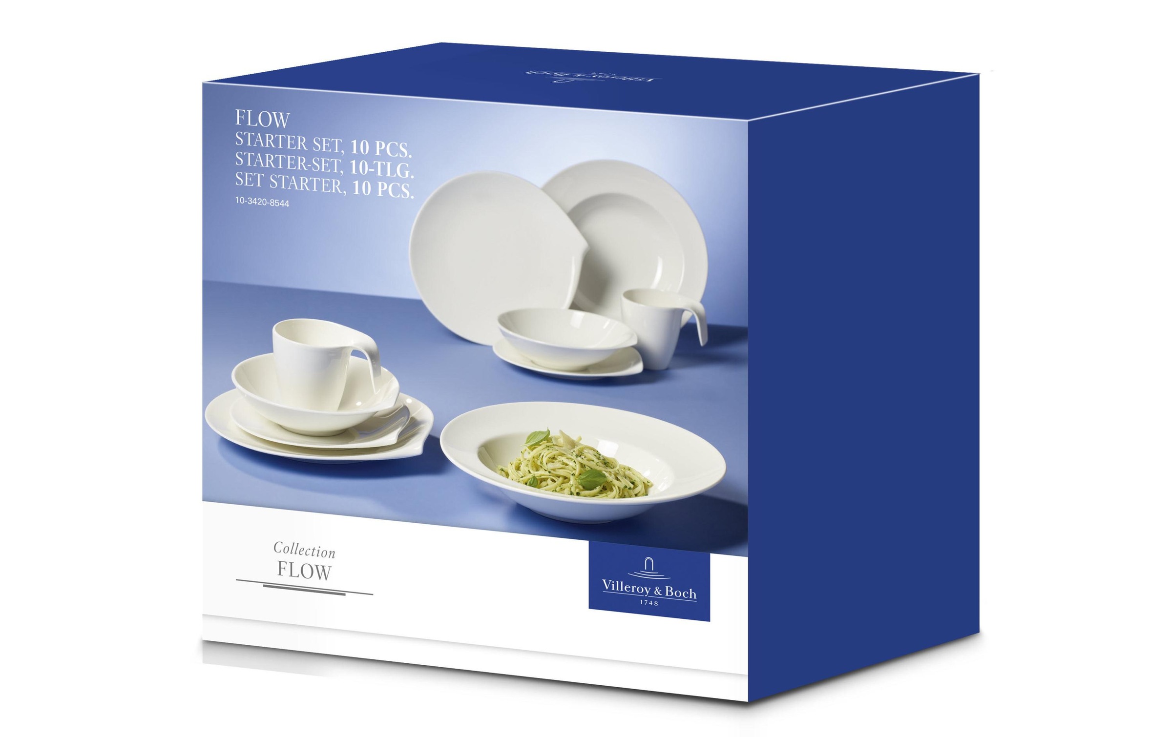 Image of Villeroy & Boch Kombiservice »Flow 10 Stück, Weiss«, (Set) bei Ackermann Versand Schweiz