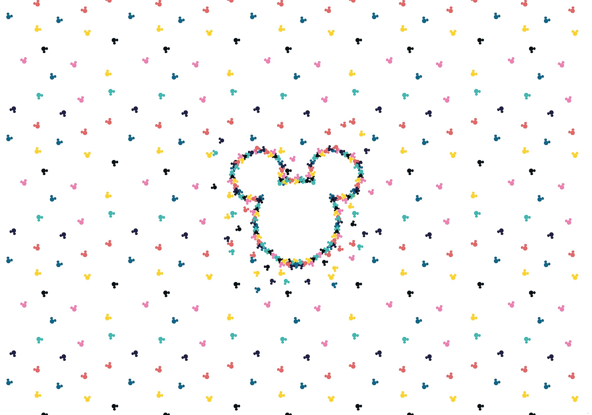 Image of Komar Vliestapete "Digitaldruck Vlies - Mickey Heads-Up - Grösse 400 x 280 cm" bedruckt glatt Kinderzimmer