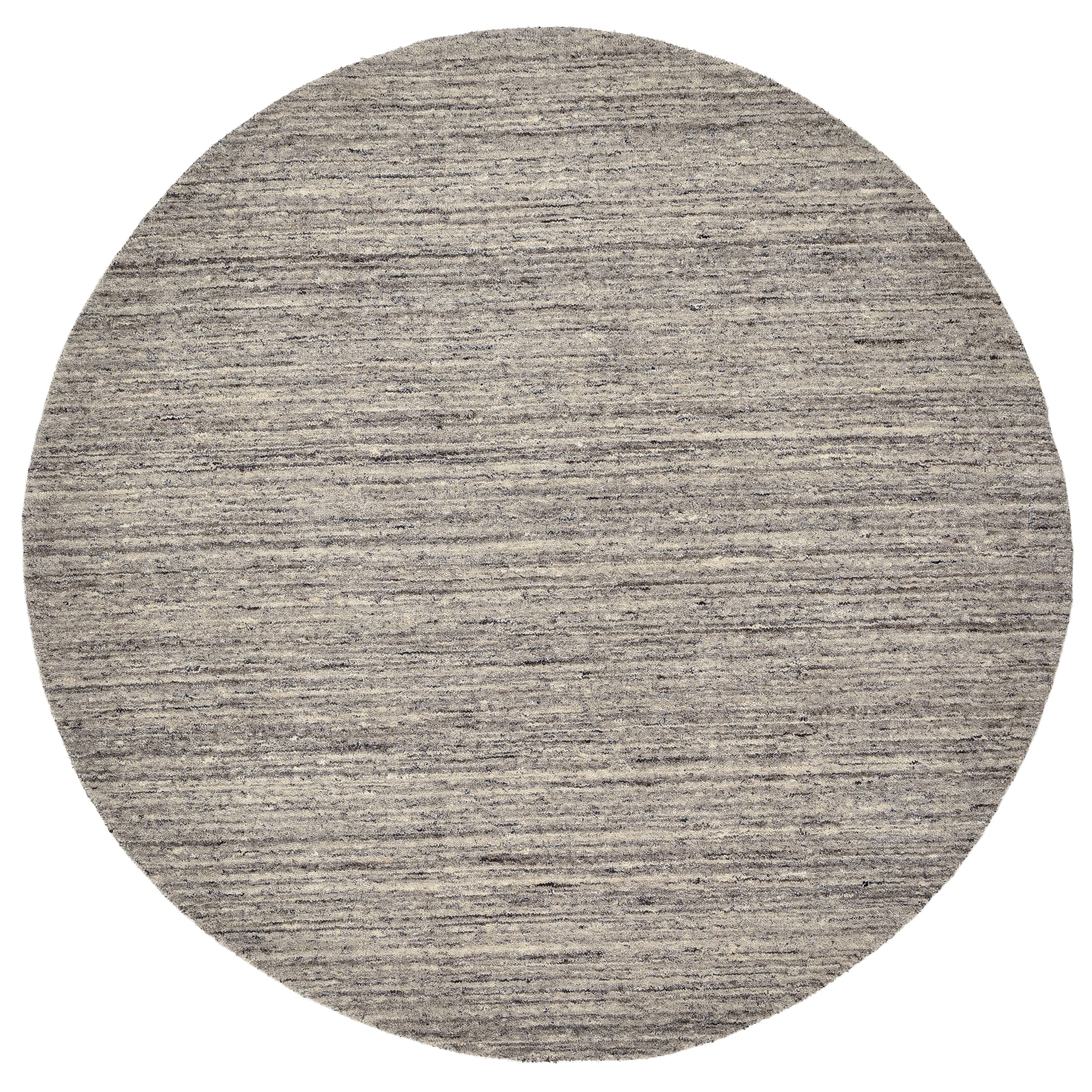 Image of THEKO Wollteppich "Pure UNI" rund 14 mm Höhe Handwebteppich, meliert, reine Wolle, handgewebt