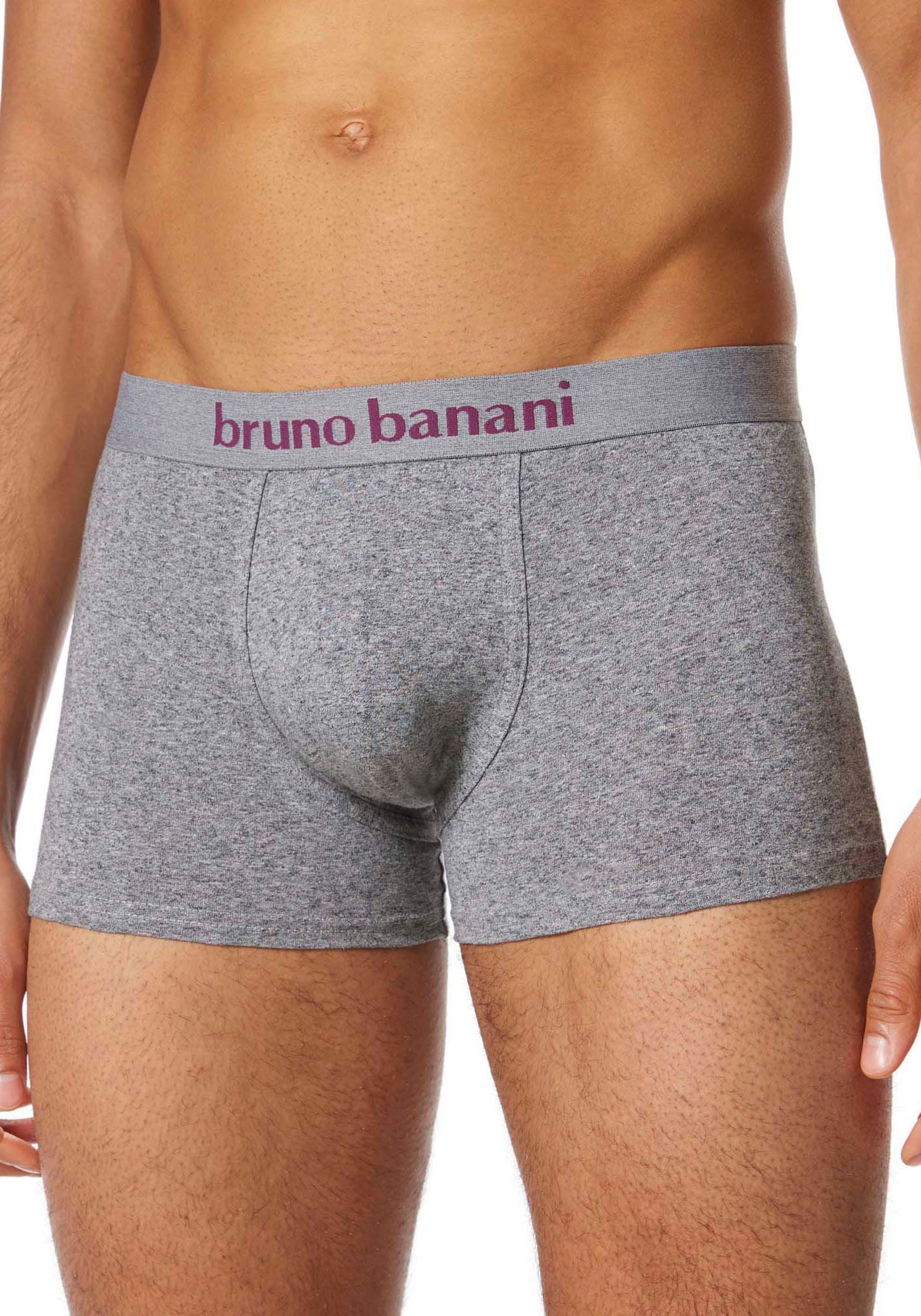 Bruno Banani Boxershorts »Short 2Pack Denim Fun«, (Packung, 2er-Pack), mit melierter Optik