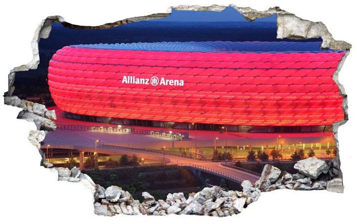 Image of Wall-Art Wandtattoo »3D Fussball FCB Allianz Arena«, (1 St.) bei Ackermann Versand Schweiz