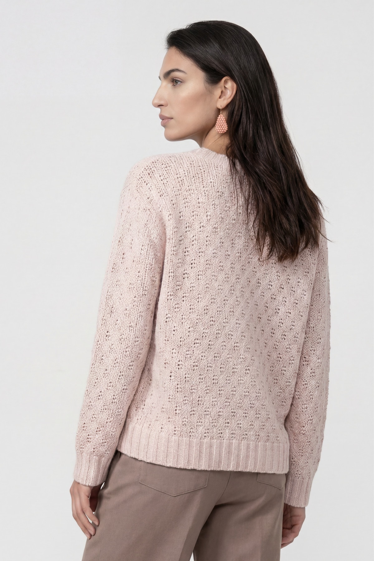 Monari Pull en tricot »Pullover Lurex« Coupe régulière avec col rond