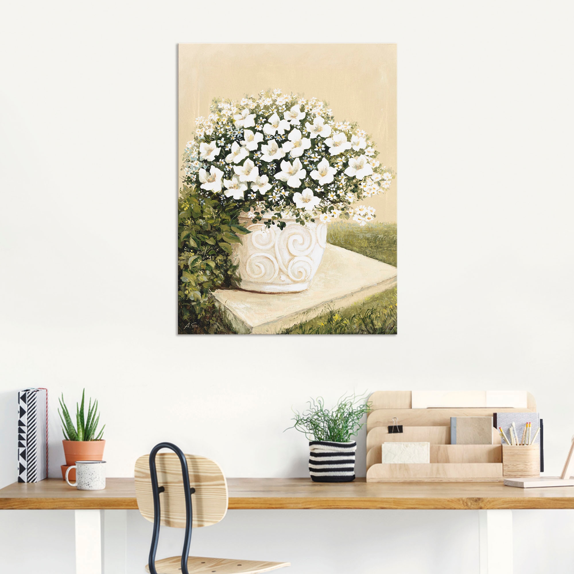 Artland Wandbild »Blumentopf I«, Blumen, (1 St.), als Alubild, Outdoorbild, Leinwandbild, Poster in verschied. Grössen