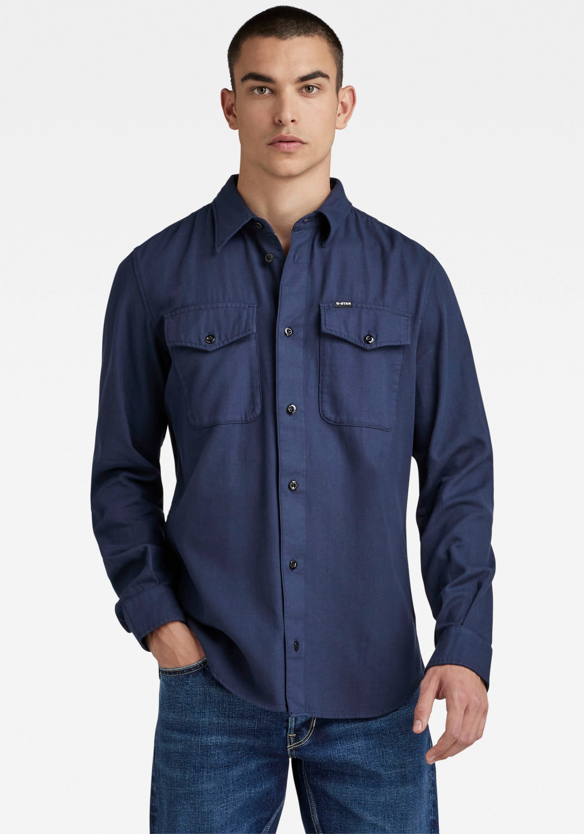 Jeanshemd »Marine Slim«