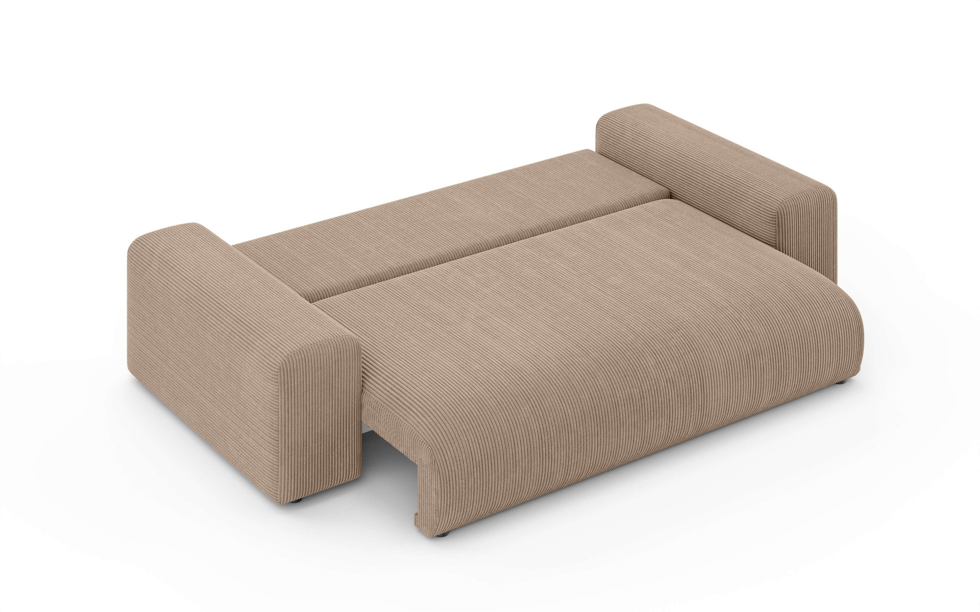 Home affaire Big-Sofa »LAKESIDE 3-Sitzer Schlafsofa mit Bettkasten, Breite 256,5 cm« Liegefläche 168,5x195 cm, hoher Sitzkomfort, Masse B/T/H: 256/122/82cm