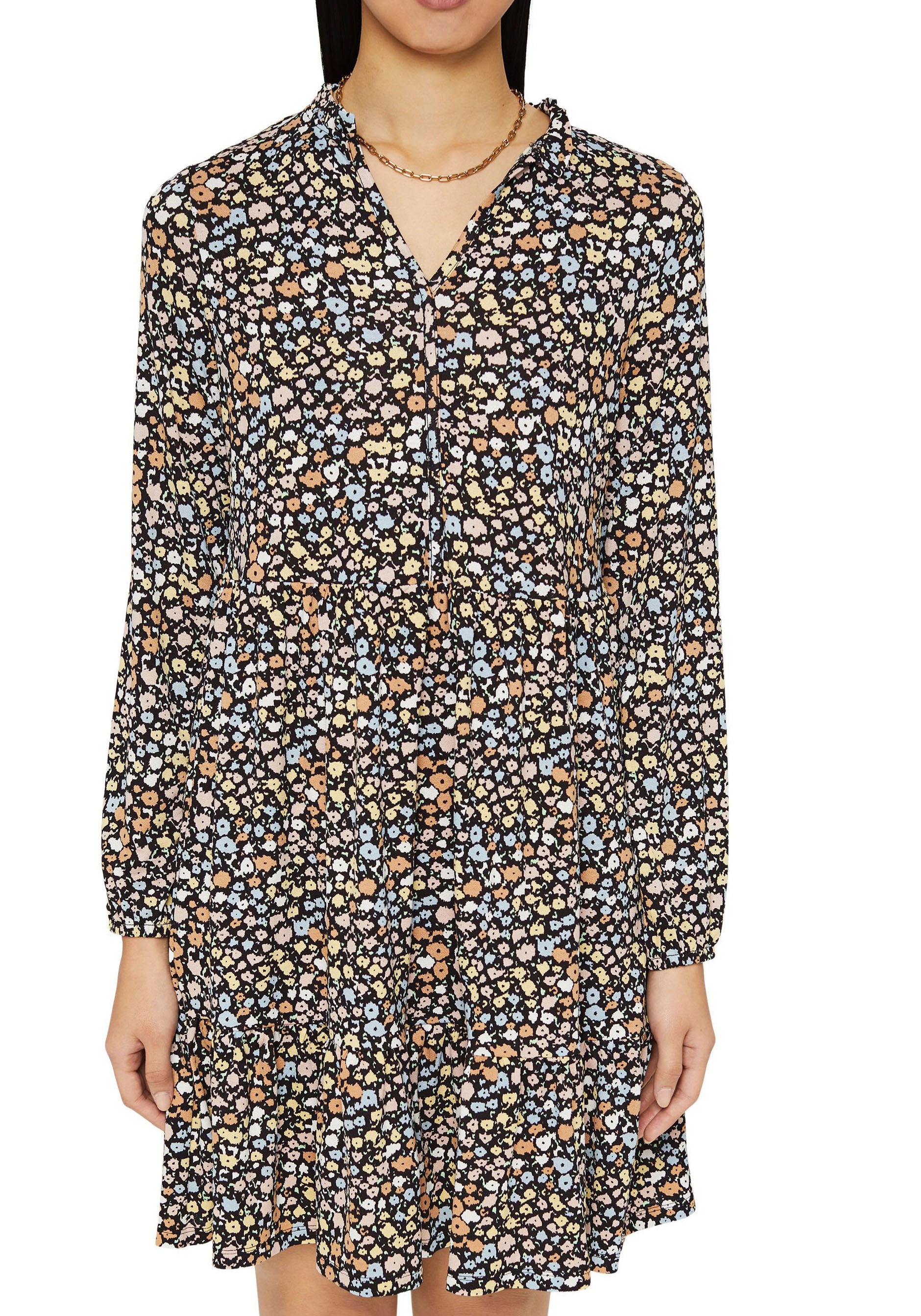 Image of edc by Esprit Druckkleid, mit Volantsaum bei Ackermann Versand Schweiz