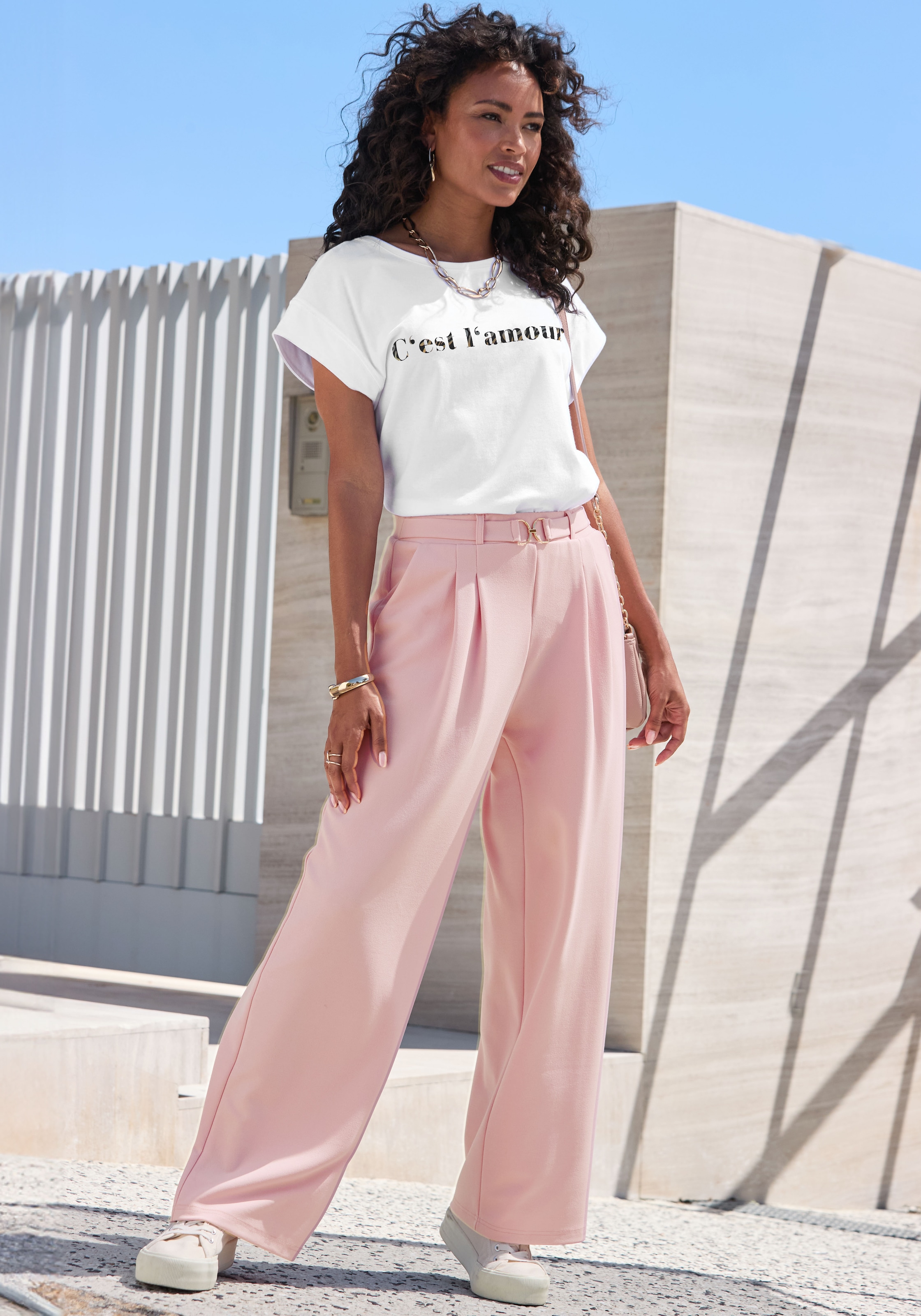 LASCANA Schlupfhose »aus bügelfreier Ware mit weitem Bein«  Sommerhose, sommerlich elegant, Business chic