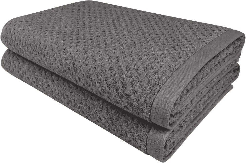 Image of GOODproduct Saunatuch "Corrin, 2 Premium Saunatücher, 500 gr/m², 90x180cm" 100% Baumwolle, mit Struktur, weich, uni, 5 Jahre Garantie