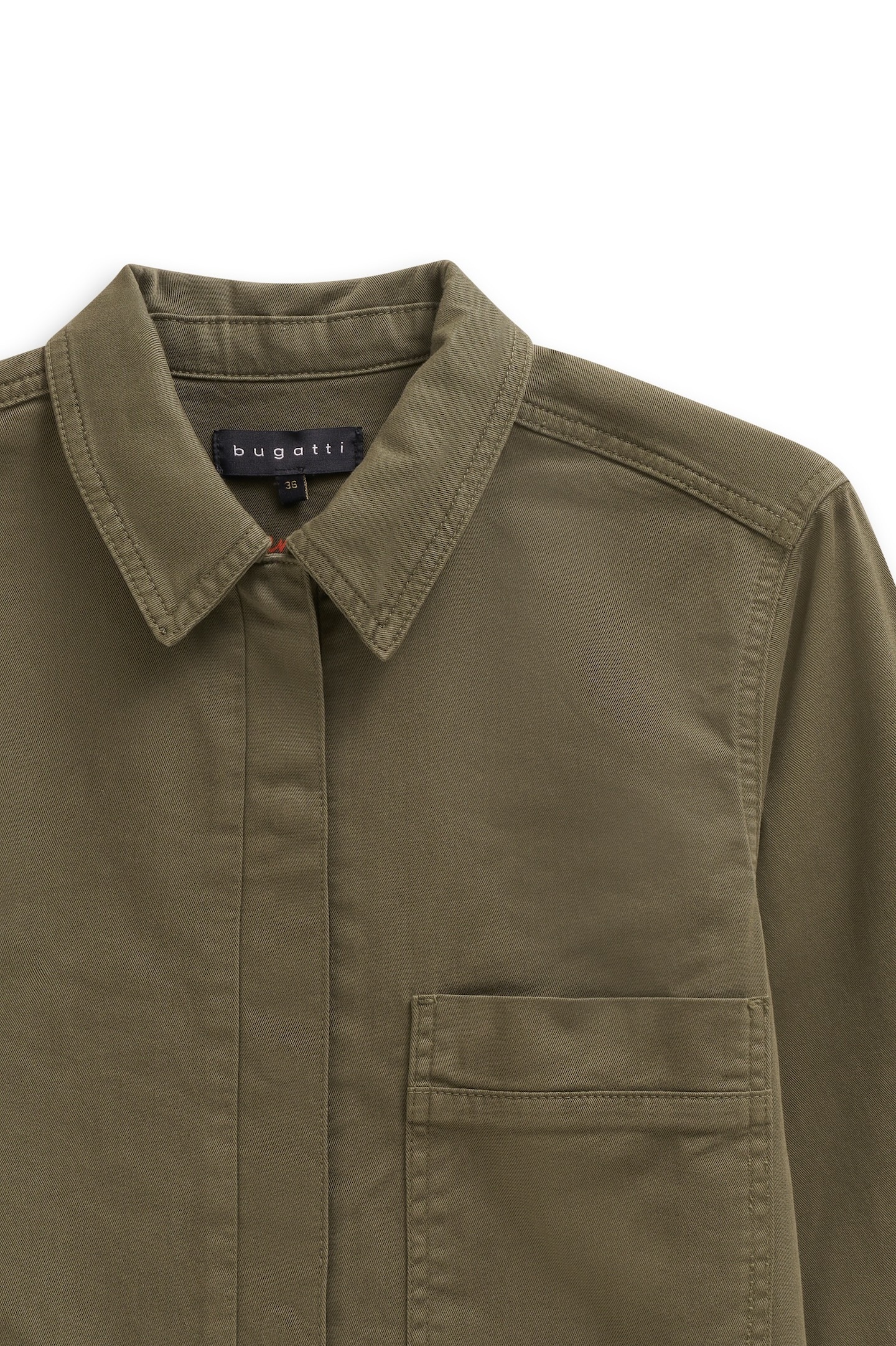 bugatti Jeansjacke »Hemdkragen« mit verdeckter Knopfleiste