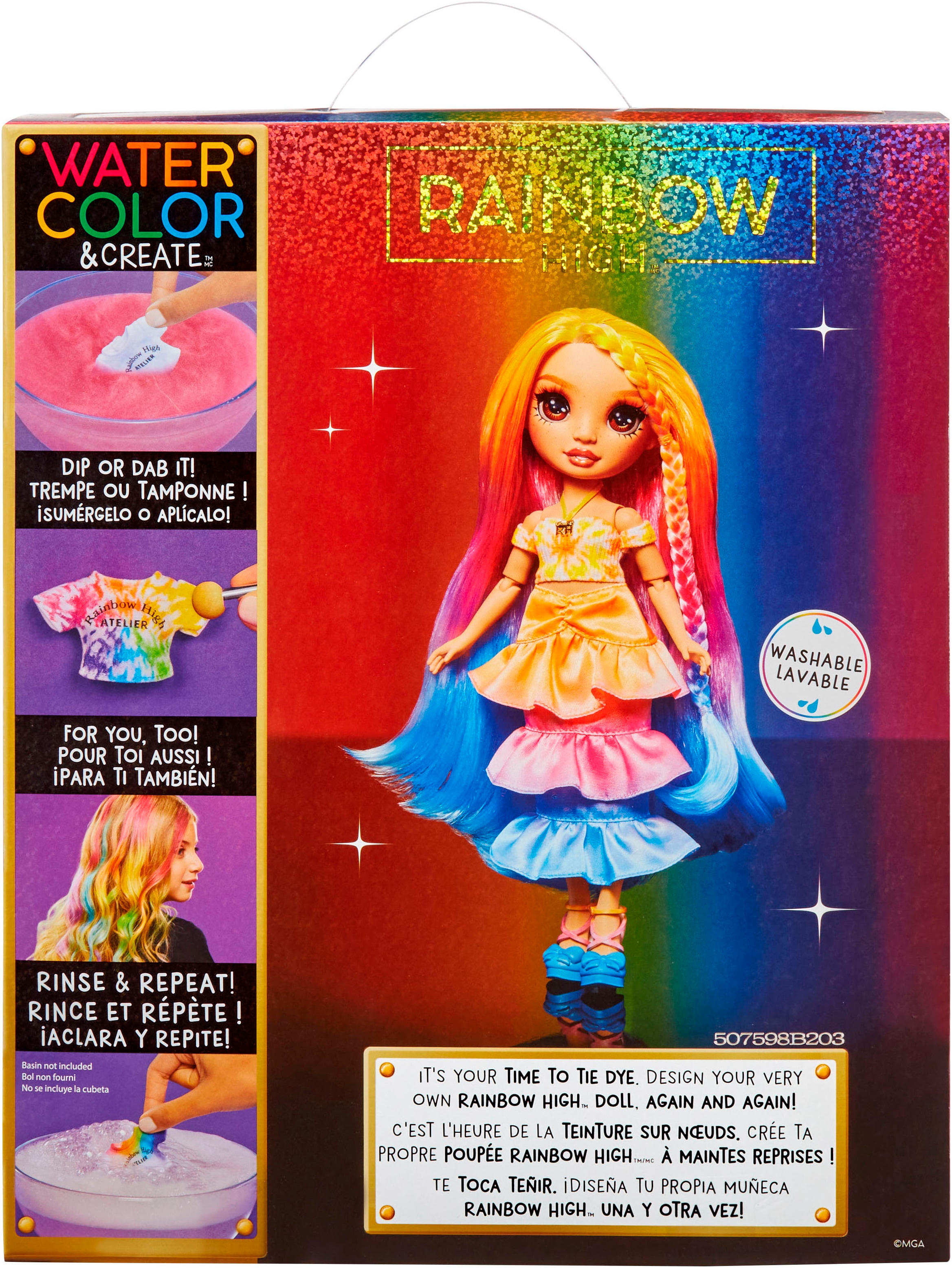 RAINBOW HIGH Poupée à habiller »Rainbow High WaterColor & Create NEW Theme Dolls - brown eyes«
