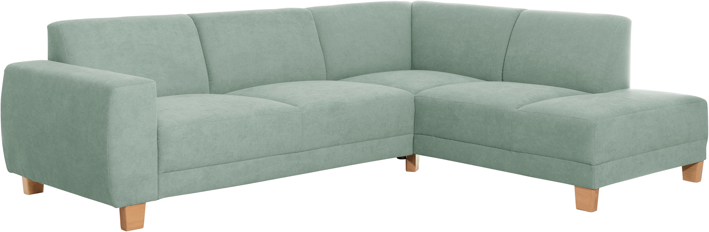 Max Winzer® Ecksofa »Blackpool modern, mittlere Sitzhärte mit hochwertiger Schaumpolsterung«, Lounge-Charakter durch niedrigen, leicht gewölbten Rücken