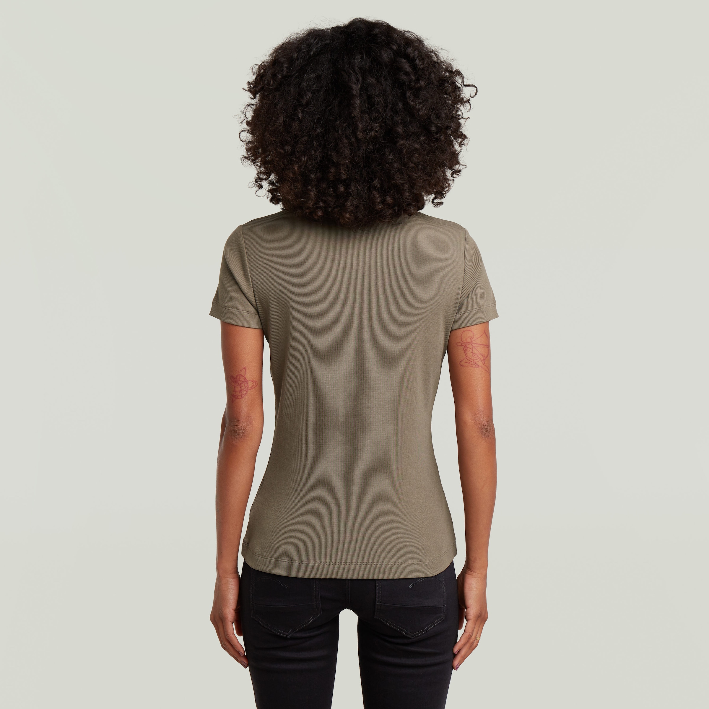 G-STAR T-Shirt »Slim Rib Wmn« in Rundhalsform