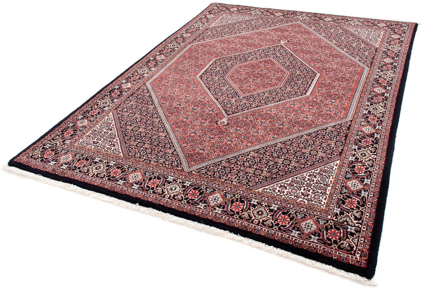 Image of morgenland Orientteppich »Perser - Bidjar - 238 x 169 cm - dunkelblau«, rechteckig, 15 mm Höhe, Wohnzimmer, Handgeknüpft, Einzelstück mit Zertifikat bei Ackermann Versand Schweiz