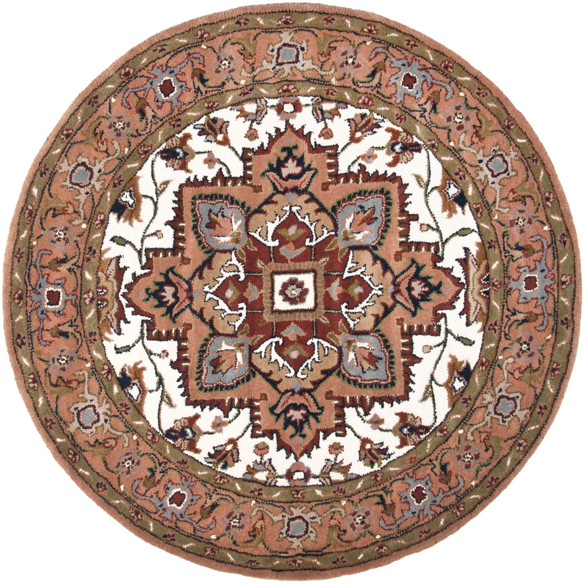 Image of THEKO Wollteppich "Royal Heriz" rund 14 mm Höhe reine Wolle, Orient-Optik, ideal im Wohnzimmer & Schlafzimmer