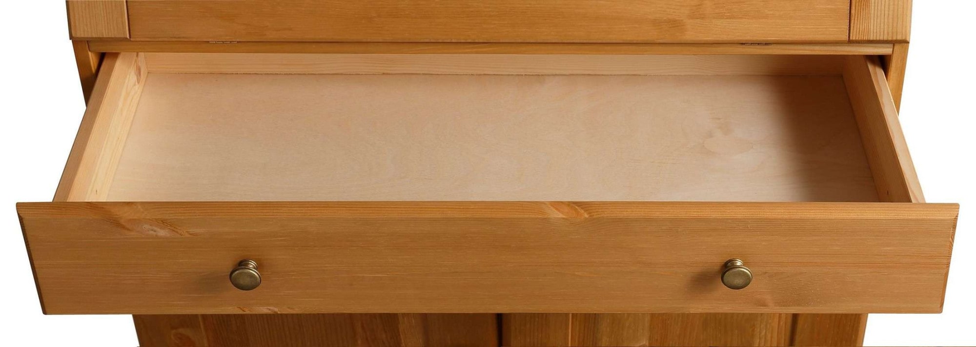 Home affaire Sekretär »Rosi im Landhausstil« Schreibtisch aus Massivholz, mit Vitrine, in 2 Breiten